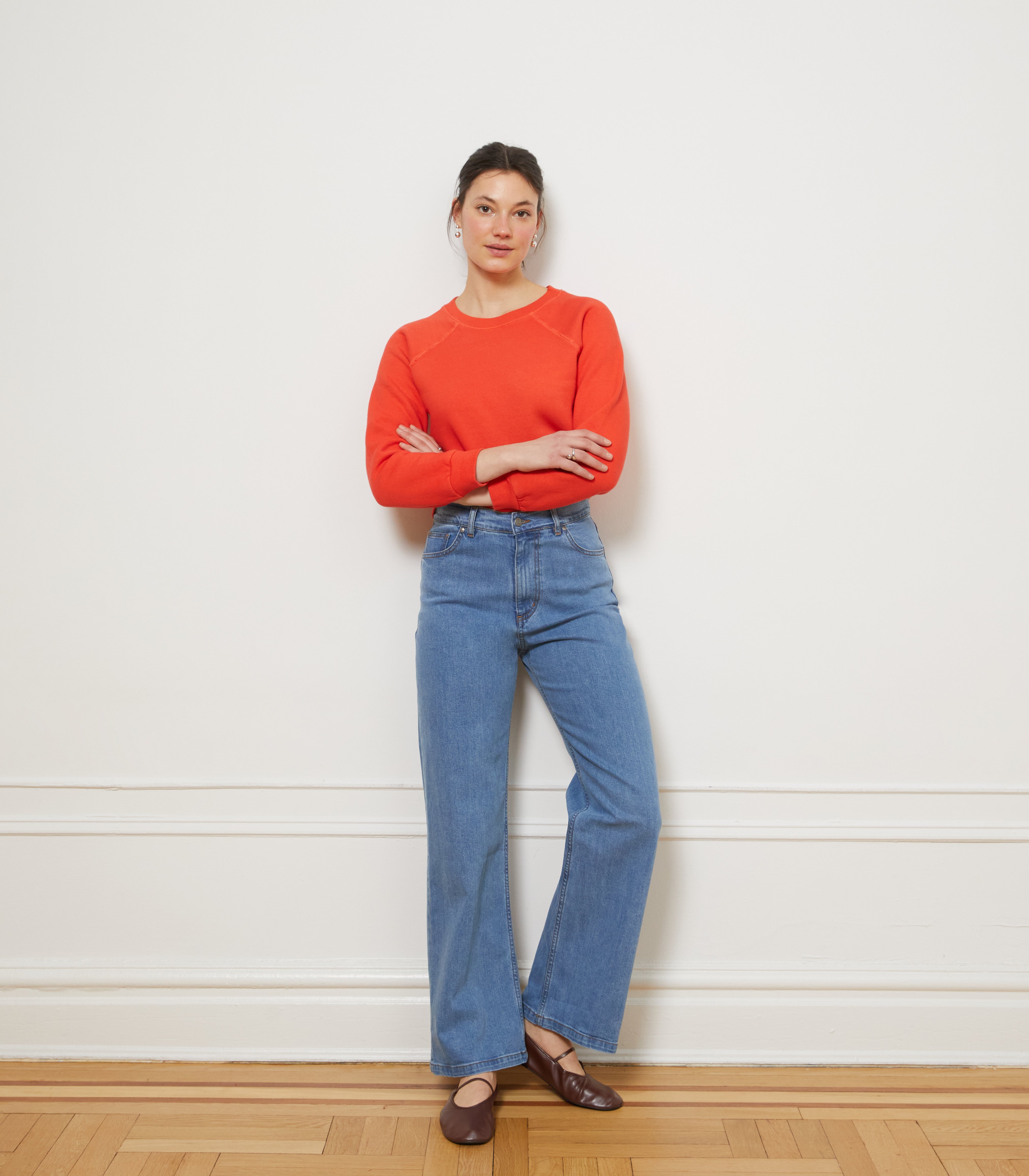 Nico Crew Neck Sweatshirt - Vermilion