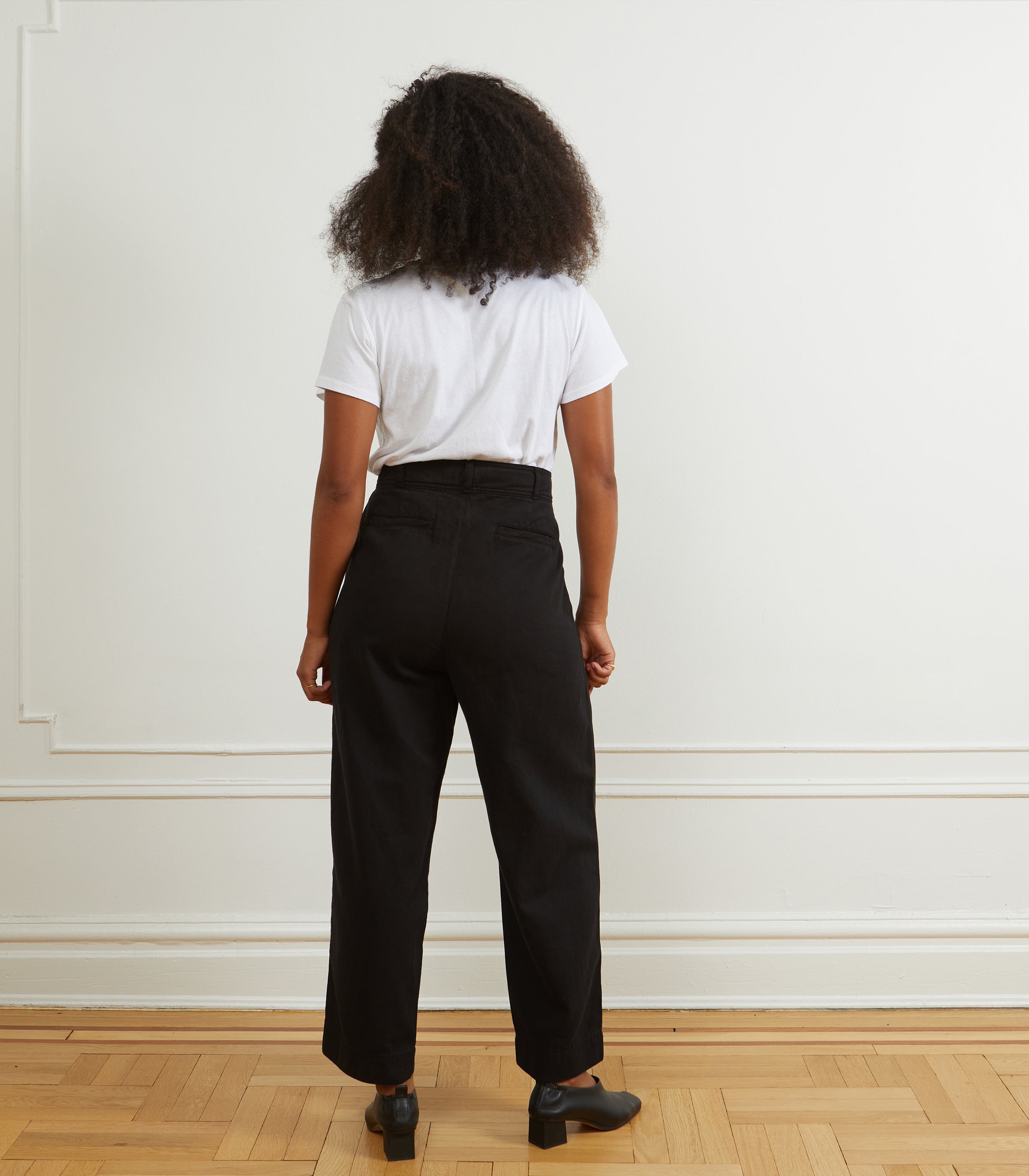 Elaine Pleated Tapered Trousers - Black SAMPLE SALE