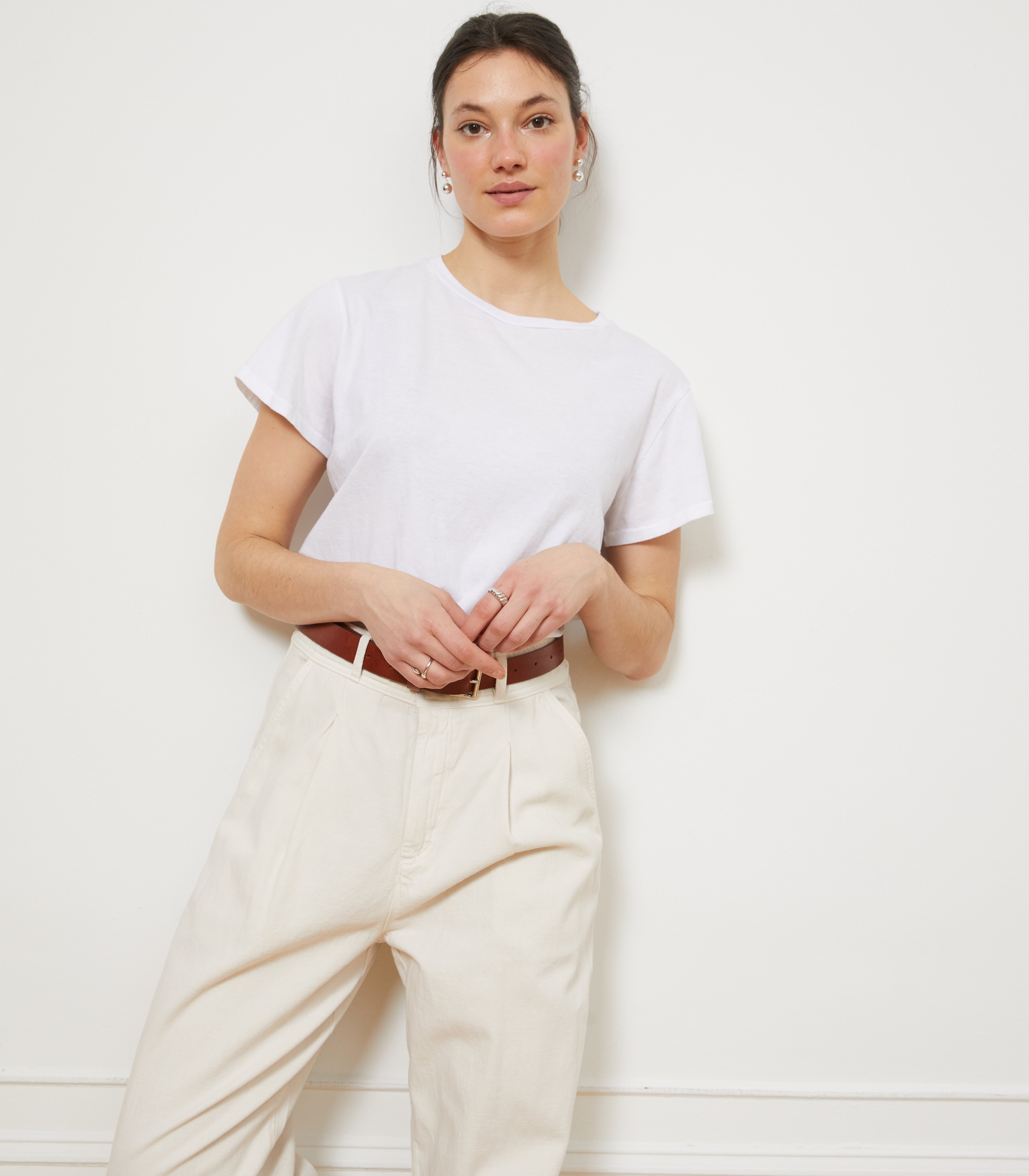 Jack Pleated Wide-Leg Trousers - Salt SAMPLE SALE