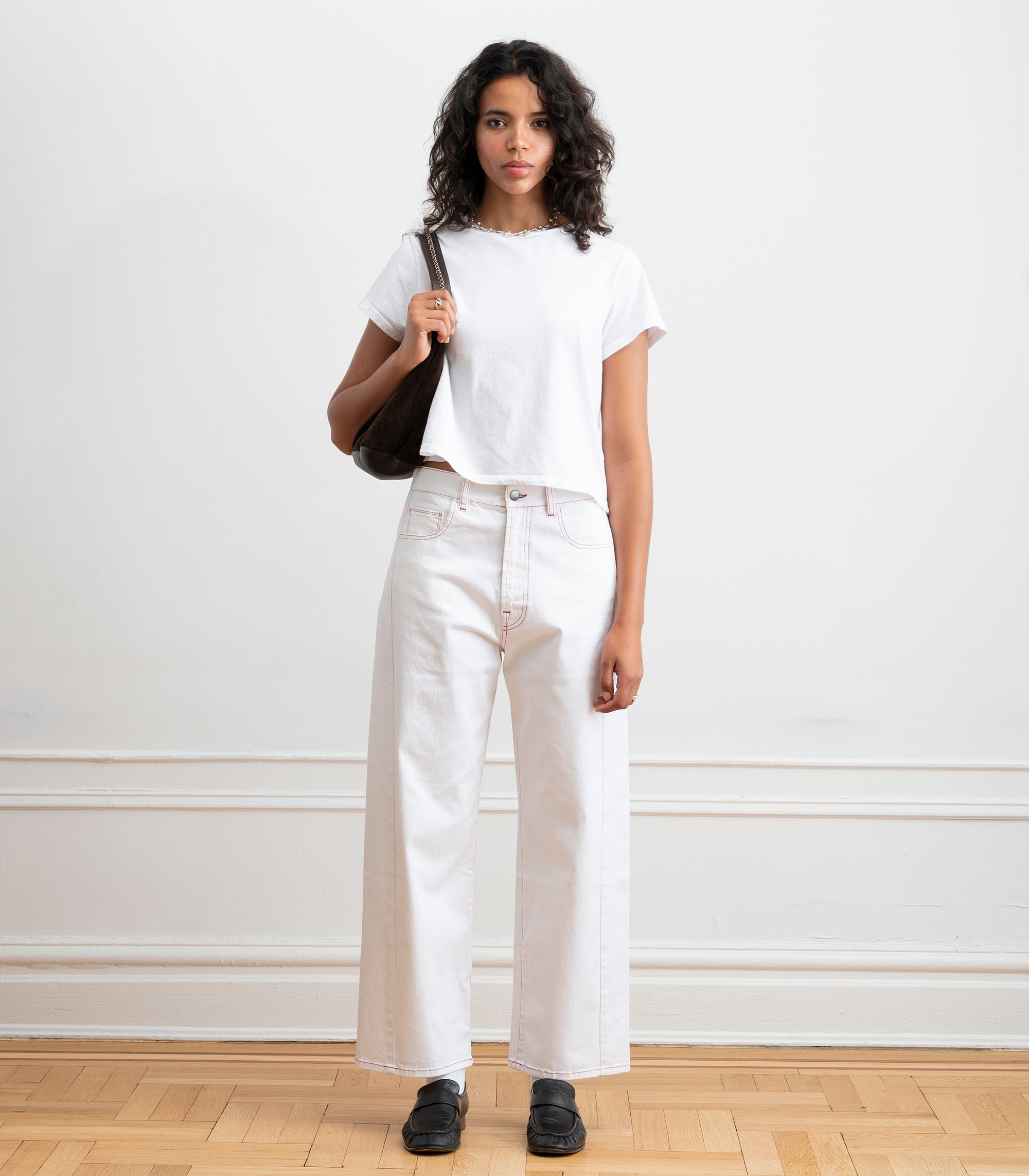 Jamie Barrel Leg Jeans - White