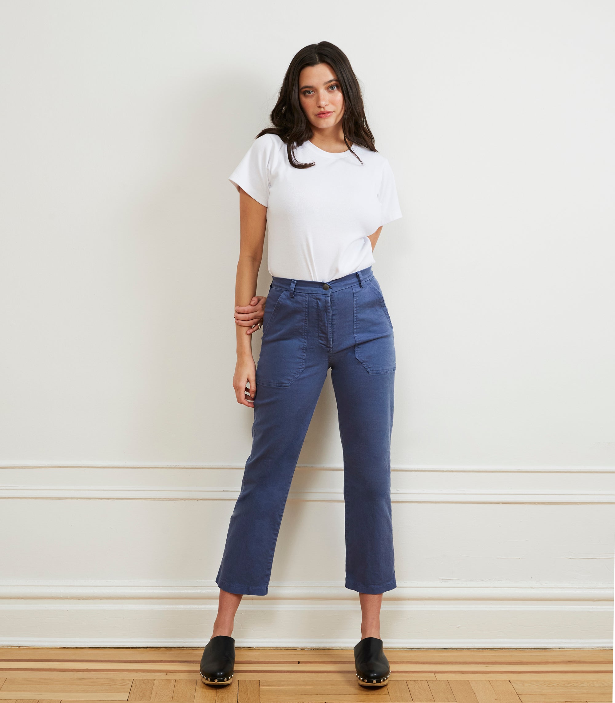 James Straight-Leg Work Pant - Yale Blue SAMPLE SALE