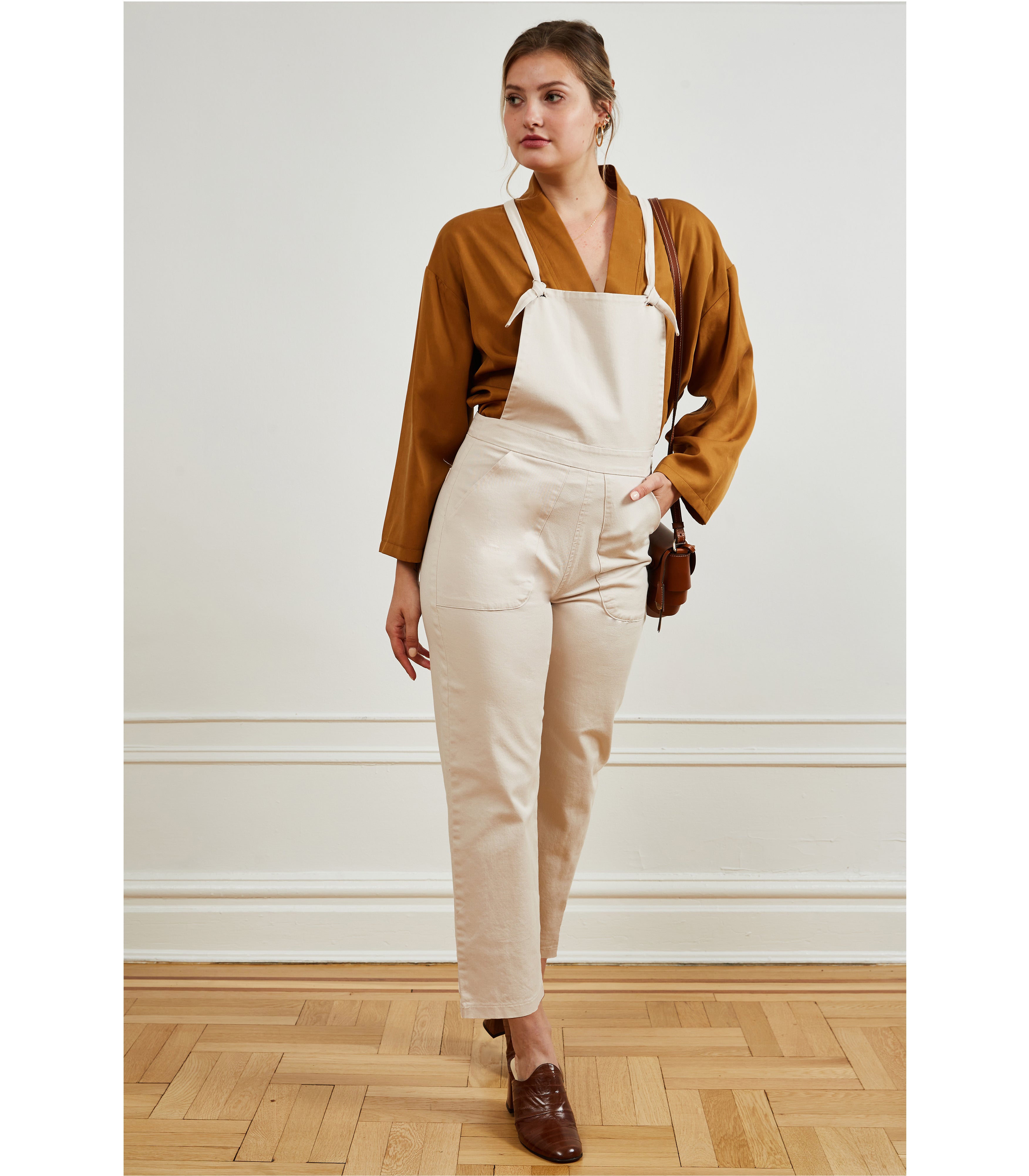 Knot Overalls - Sand SAMPLE SALE