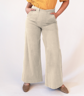 Ivory Long Sabrina Pants