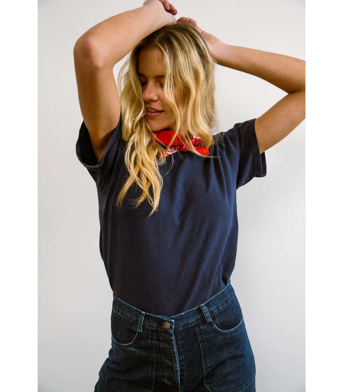 Hutton Boxy Fitted Tee - Navy SAMPLE SALE