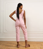 Slate Tie Strap Coveralls - Pink