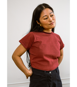Hutton Boxy Fitted Tee - Terracotta