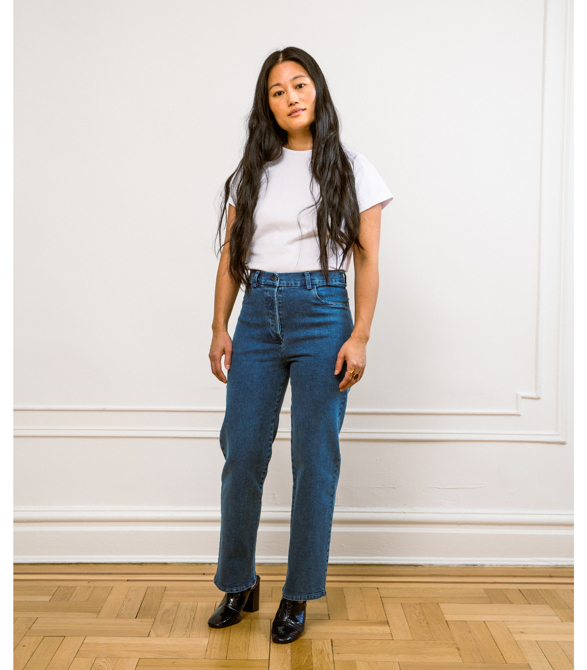 Hutton Boxy Fitted Tee - White SAMPLE SALE