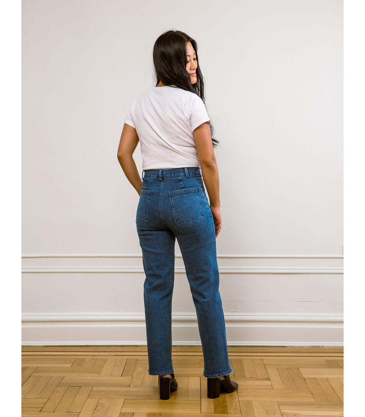 Hutton Boxy Fitted Tee - White SAMPLE SALE