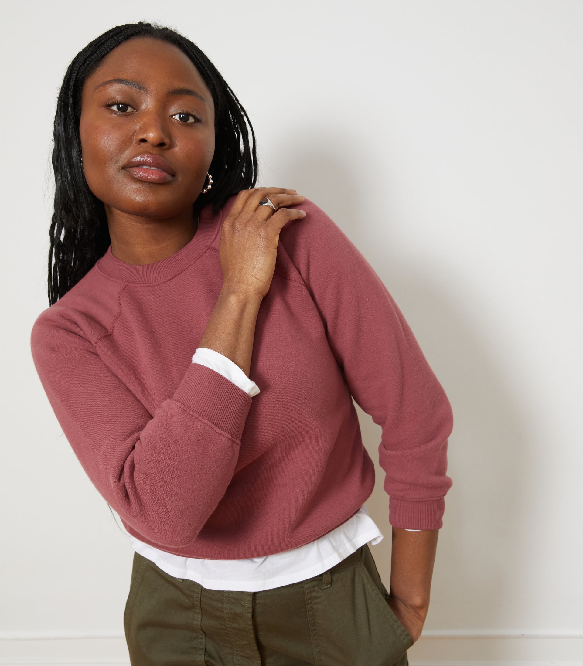 NICO CREW NECK SWEATSHIRT AUBURN