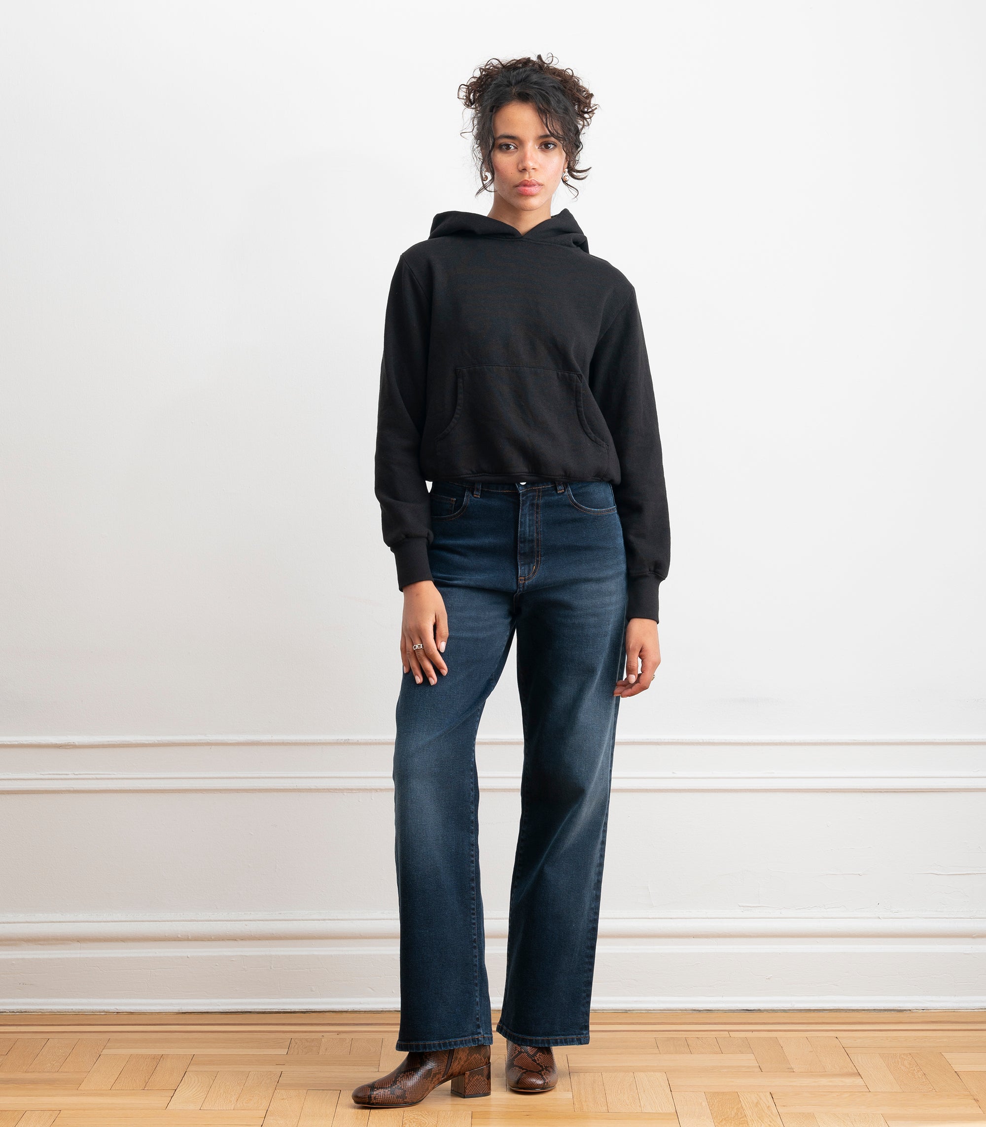 Francois High Rise Wide Leg Jeans - Cowboy