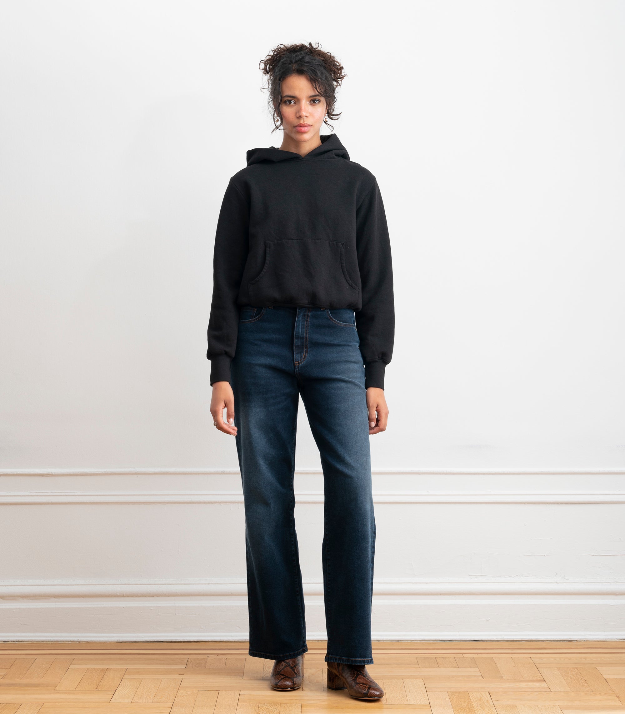 Francois High Rise Wide Leg Jeans - Cowboy