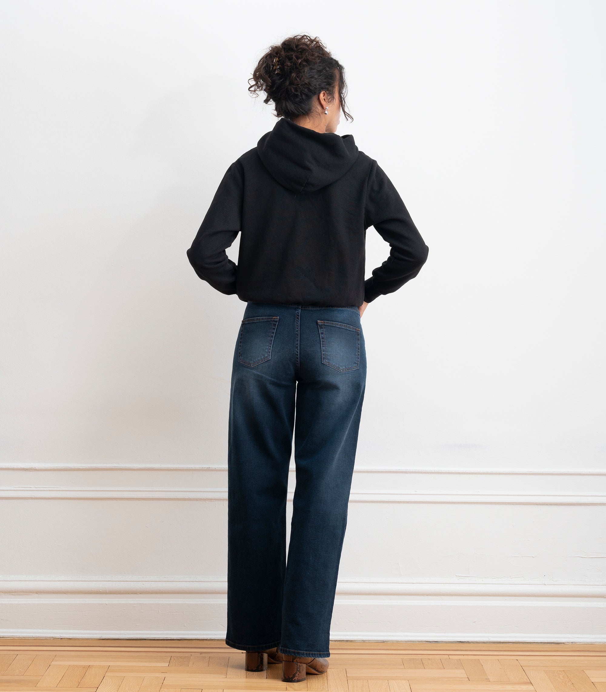 Francois High Rise Wide Leg Jeans - Cowboy