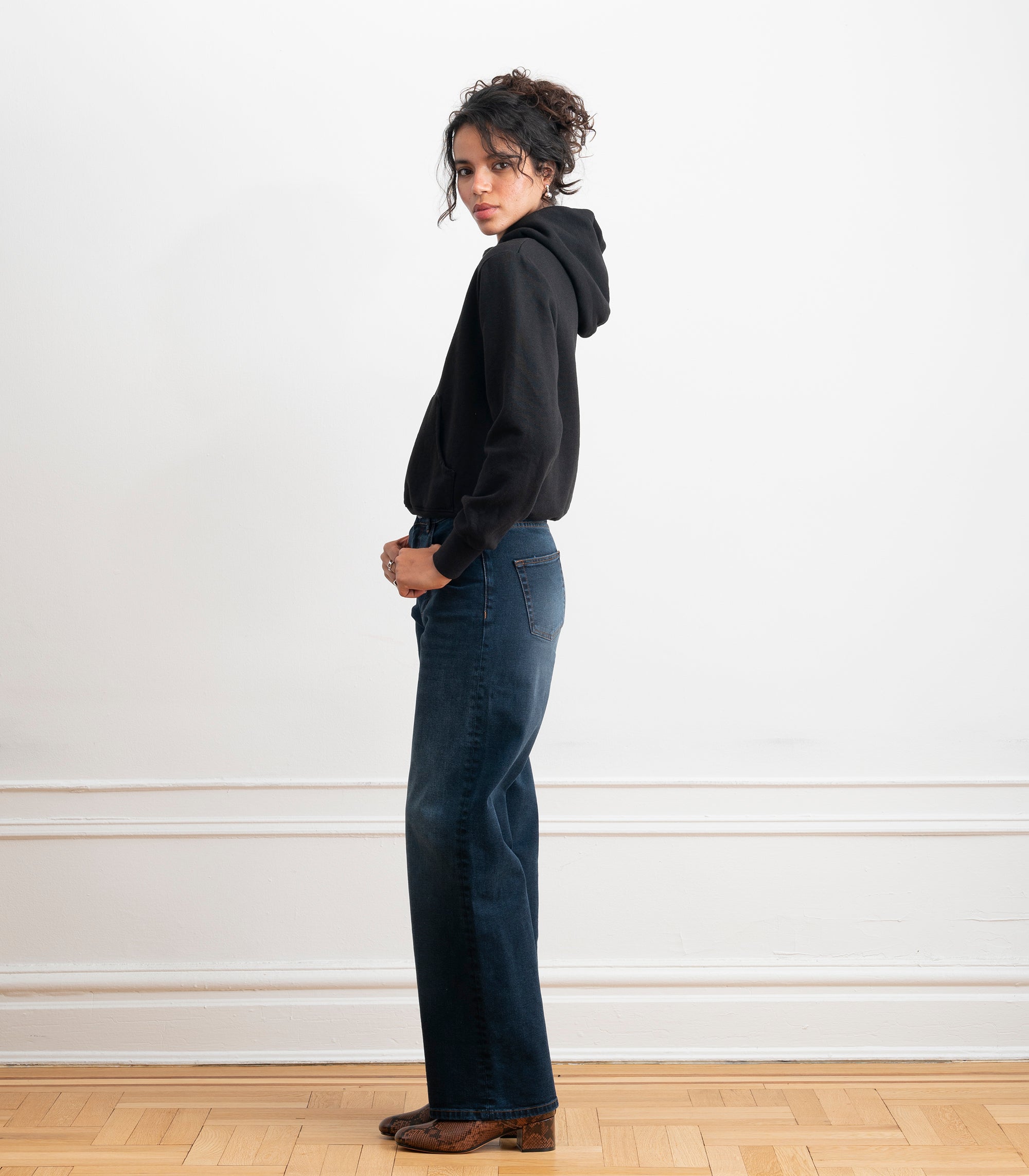 Francois High Rise Wide Leg Jeans - Cowboy