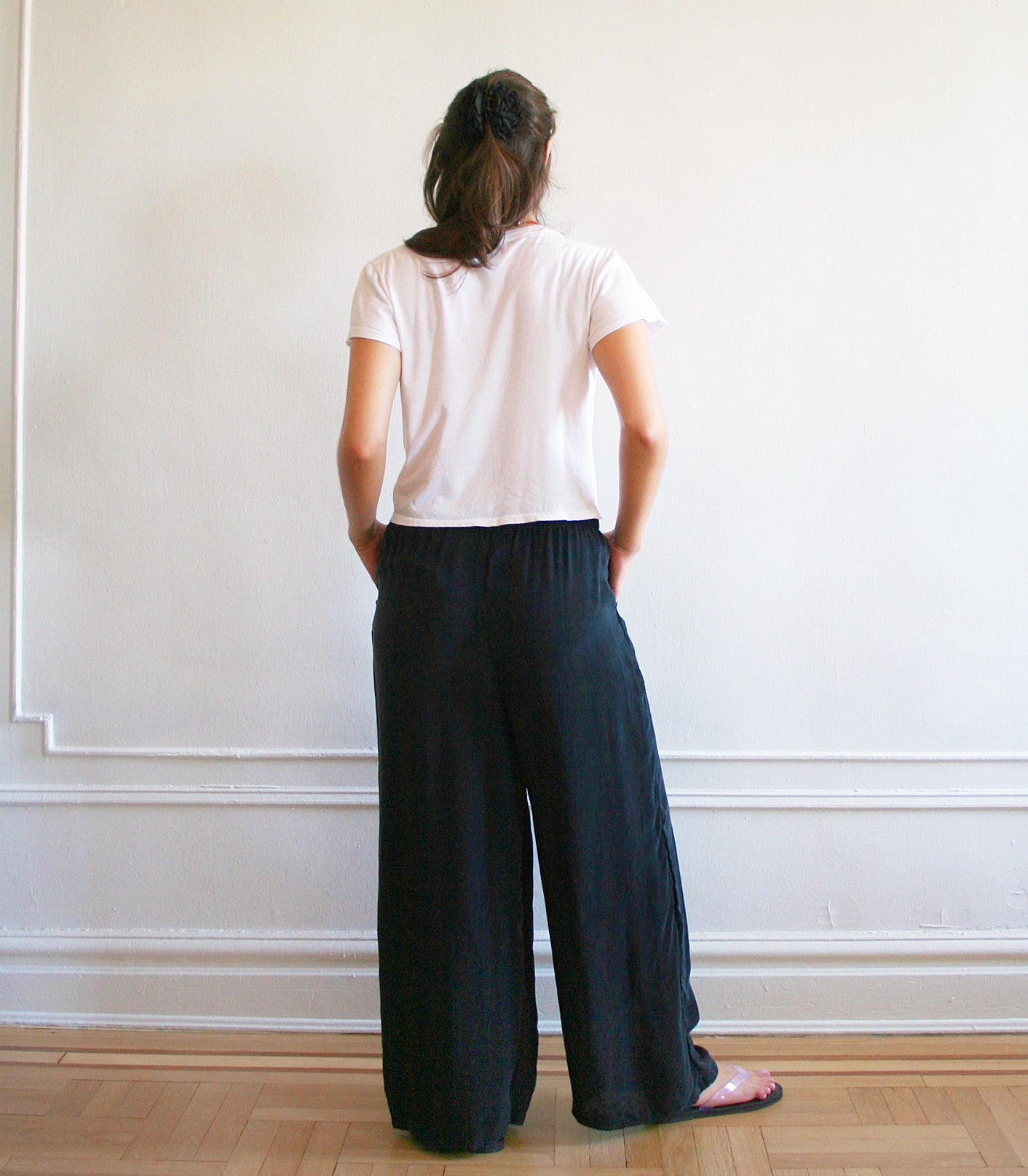 Lana Silky Wide Leg Pants - Black