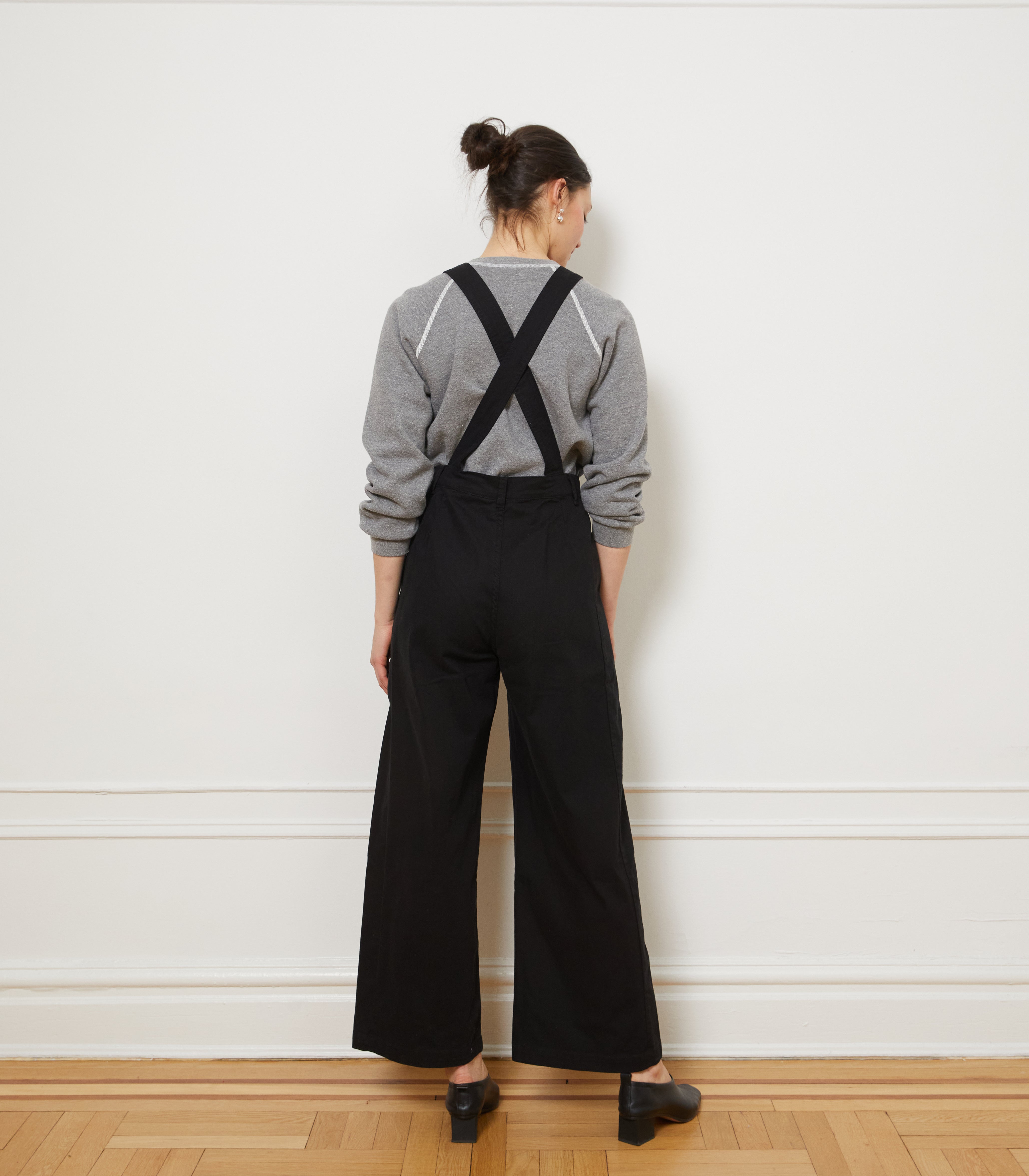 Madelyn Zip Front Overalls - Black | LOUP