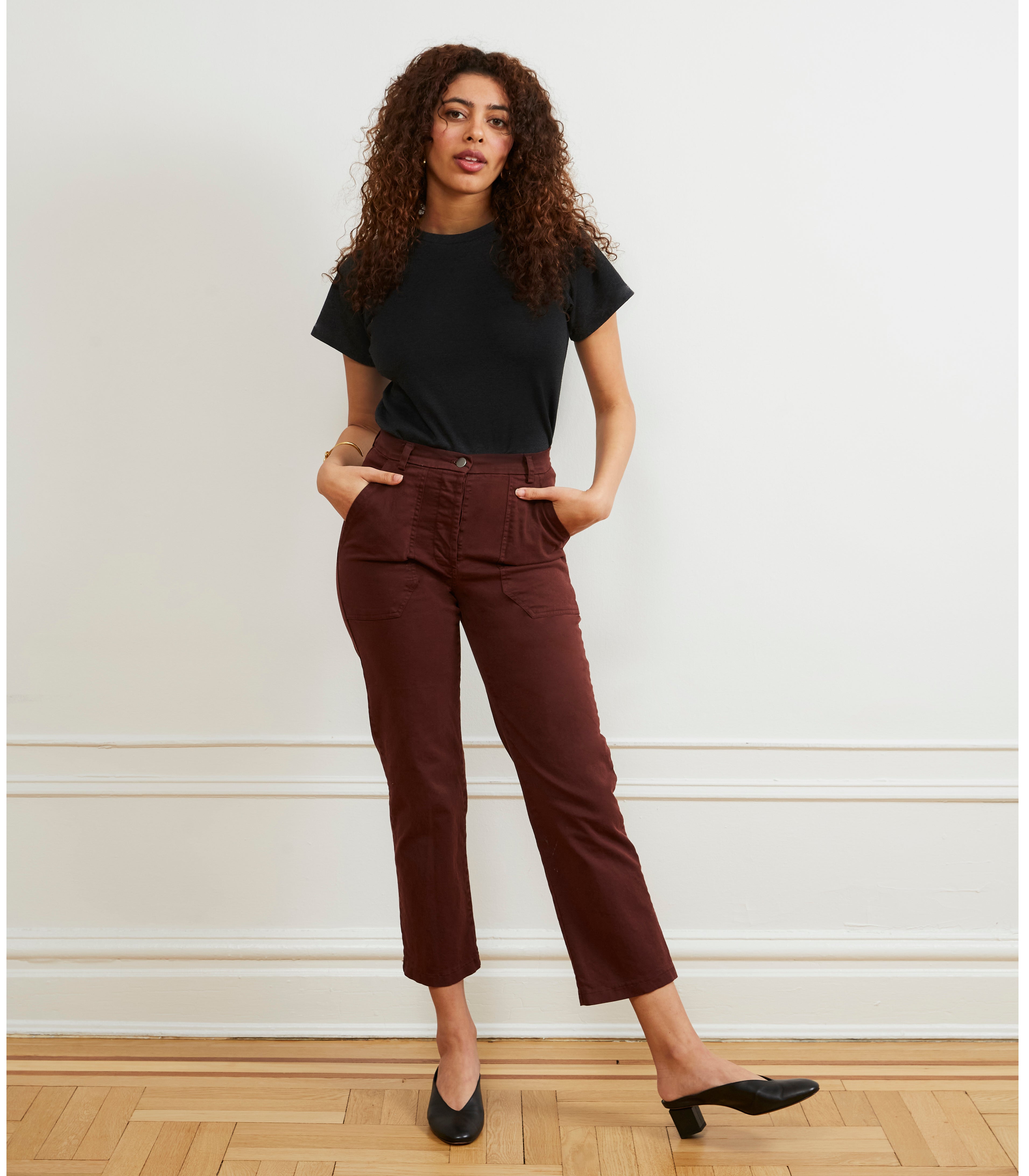 James Straight-Leg Work Pant - Coffee