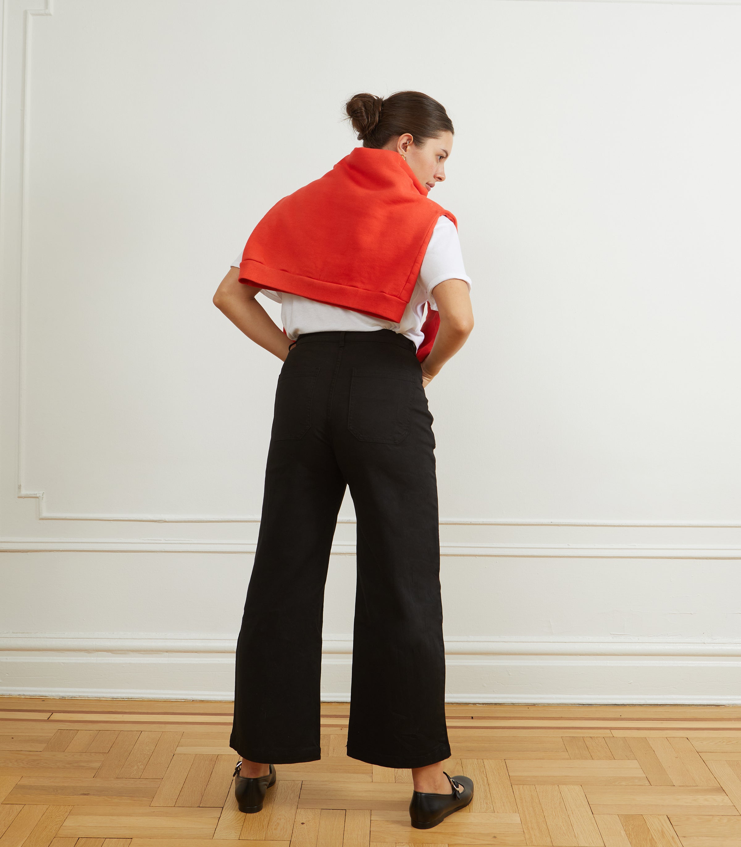 Simone Wide Crop Pants - Black SAMPLE SALE