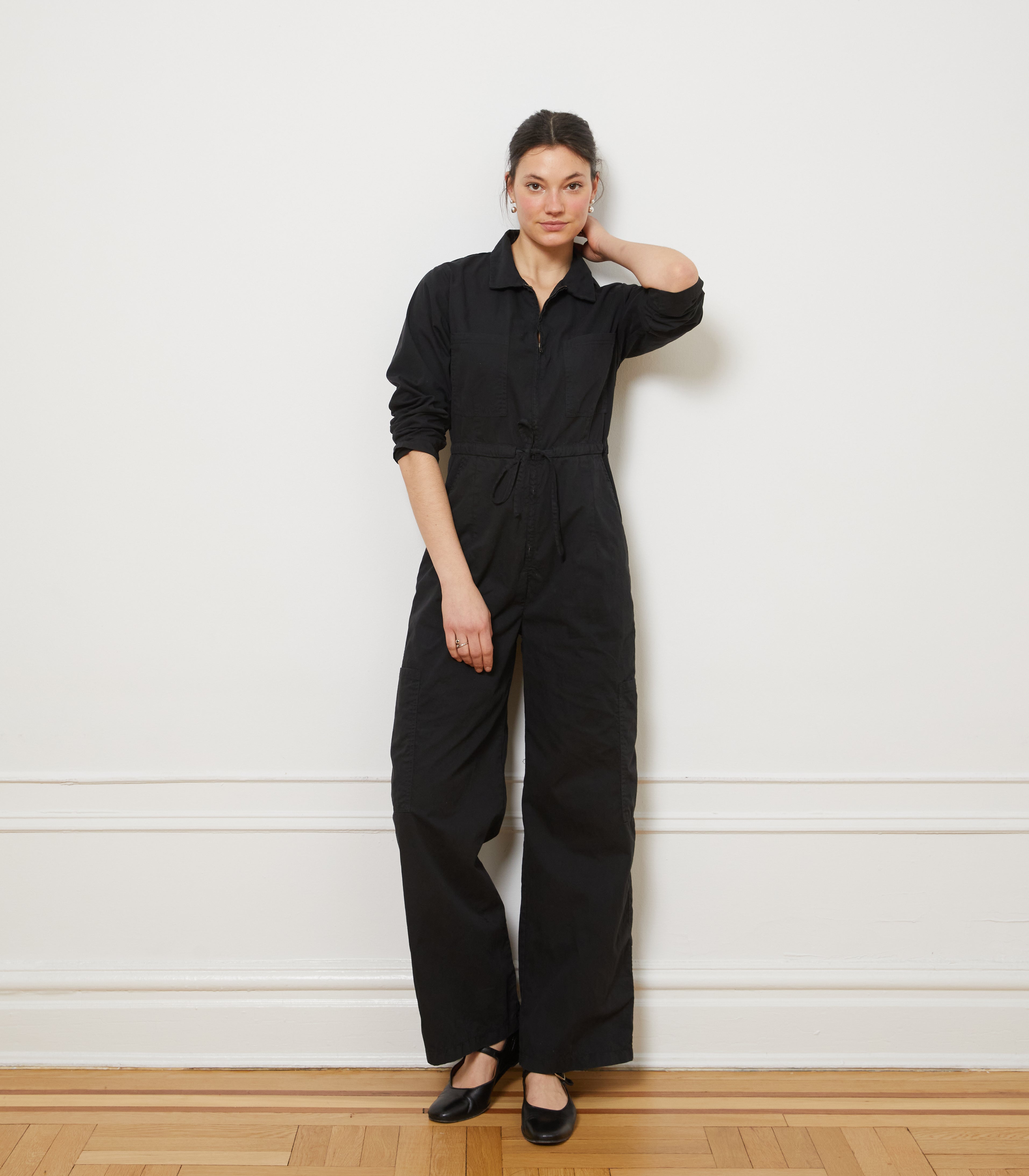 Spencer Cargo Zip Jumpsuit - Black