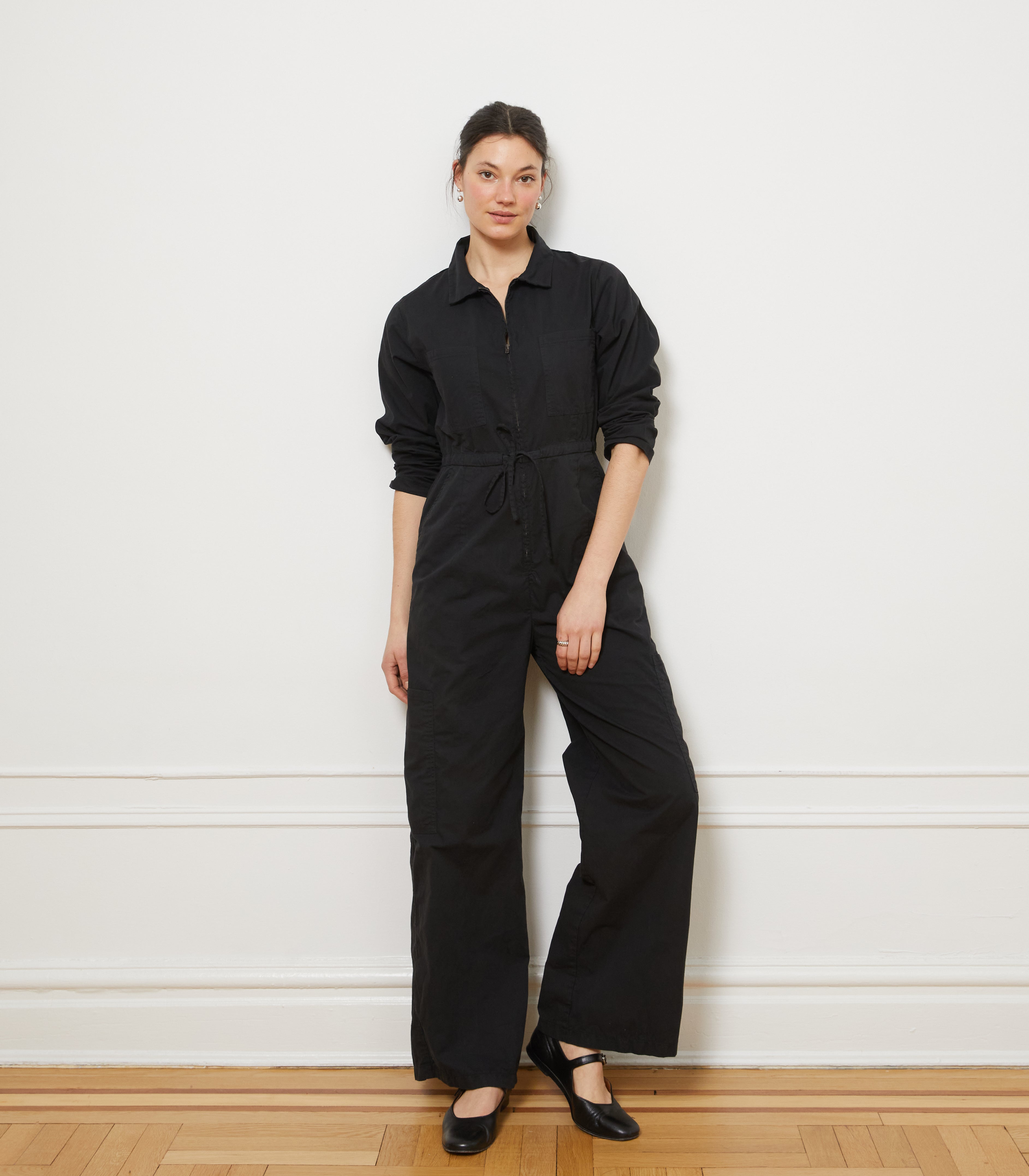 Spencer Cargo Zip Jumpsuit - Black