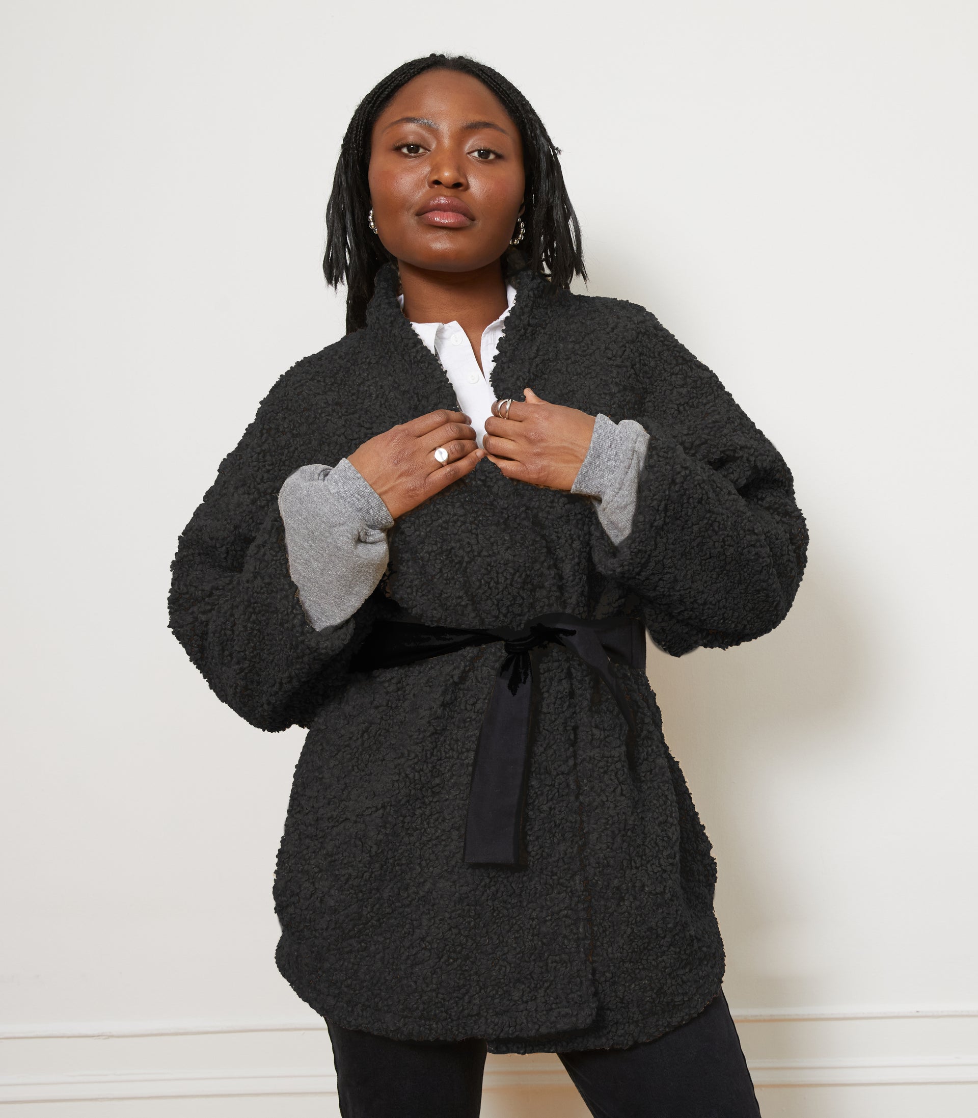 Valentina Sherpa Wrap Coat