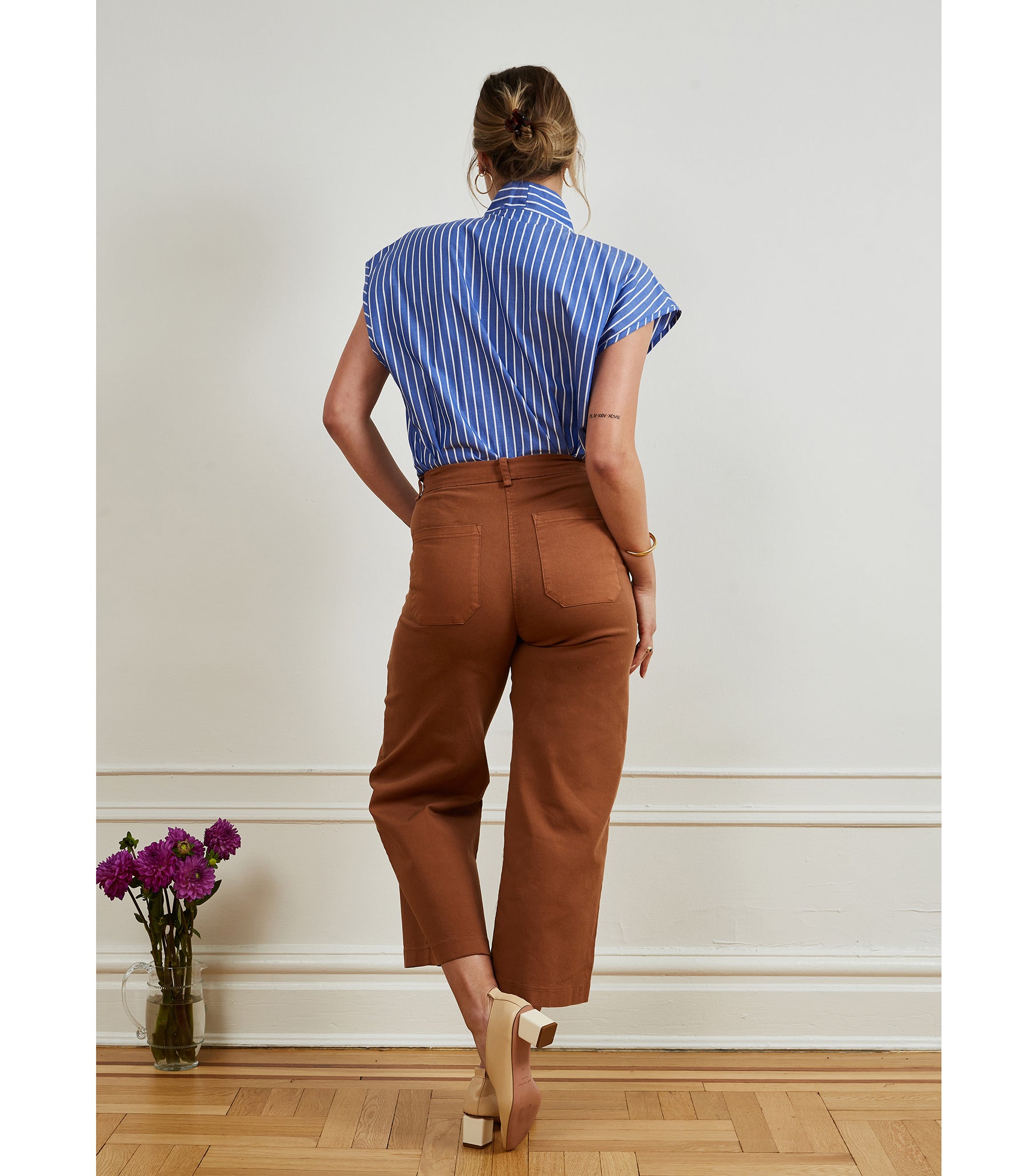 Simone Pants in Walnut Brown | LOUP