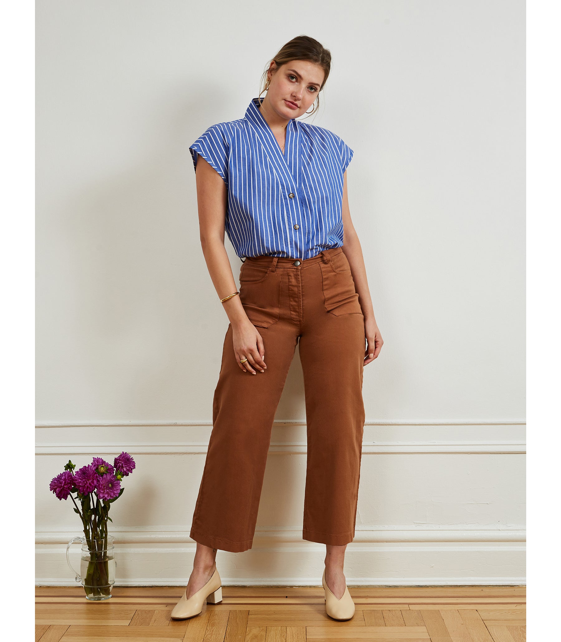 Simone Pants in Walnut Brown | LOUP