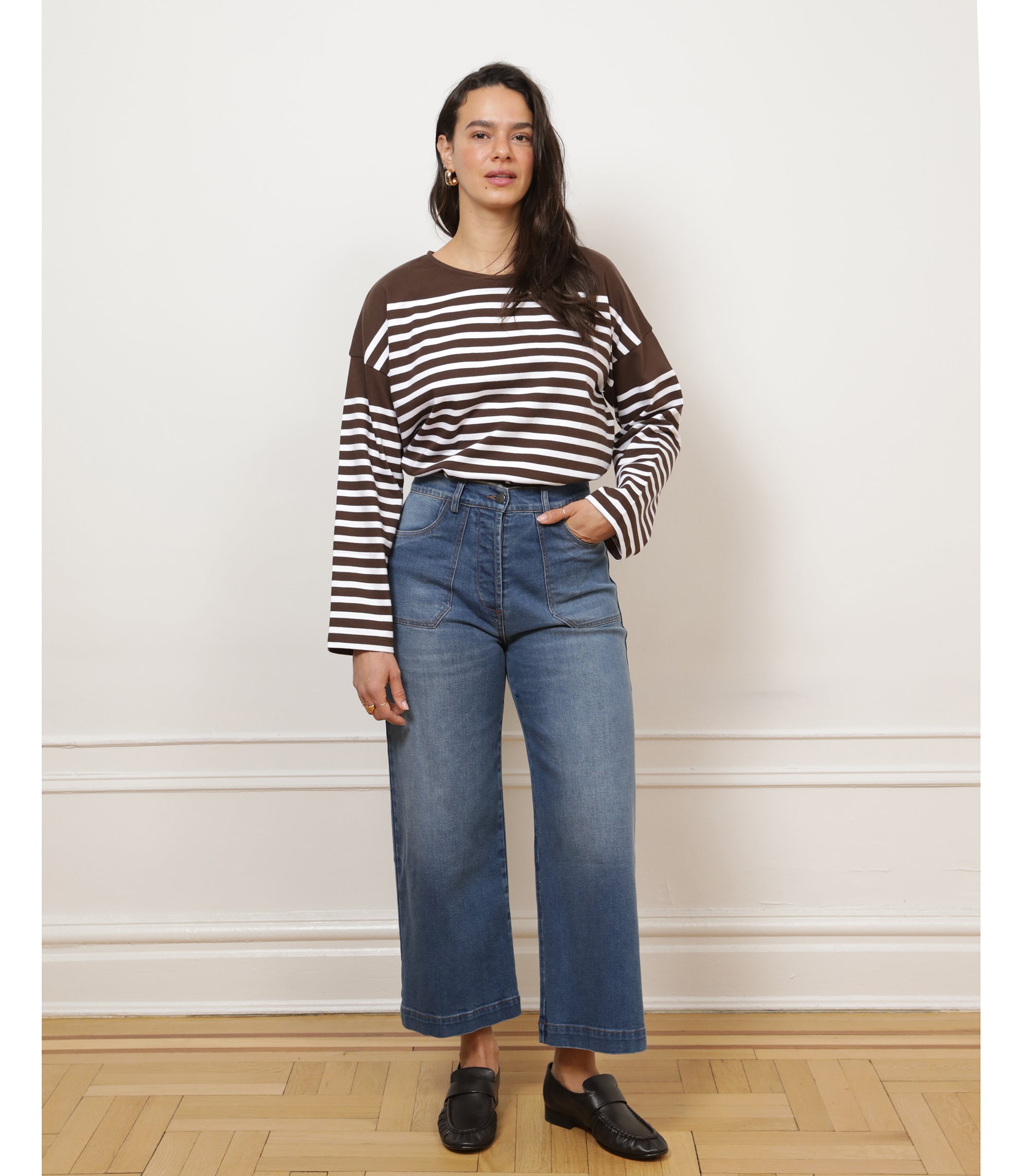 Simone Wide Crop Jeans - California