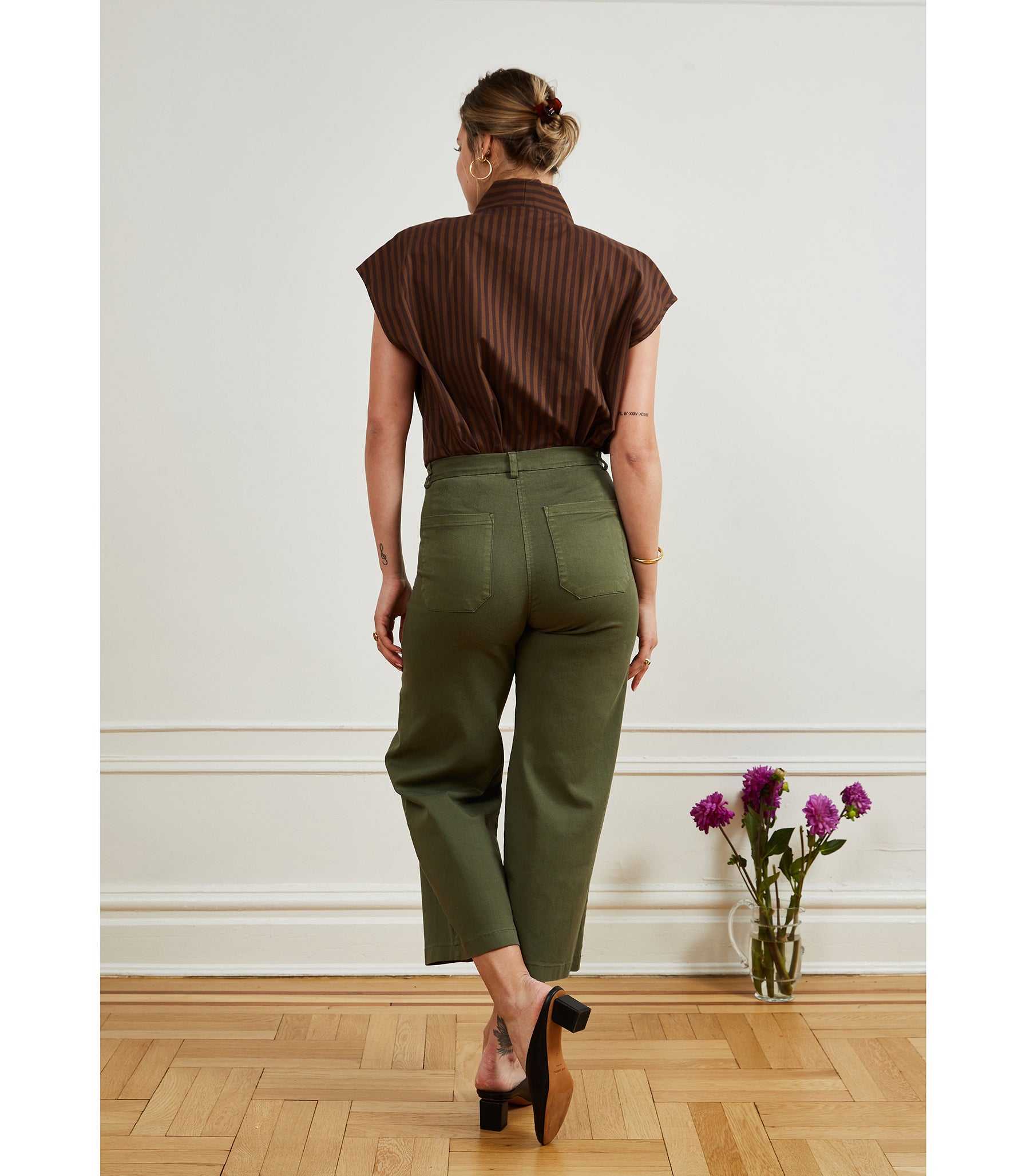 Simone Pants in Pine Green | LOUP