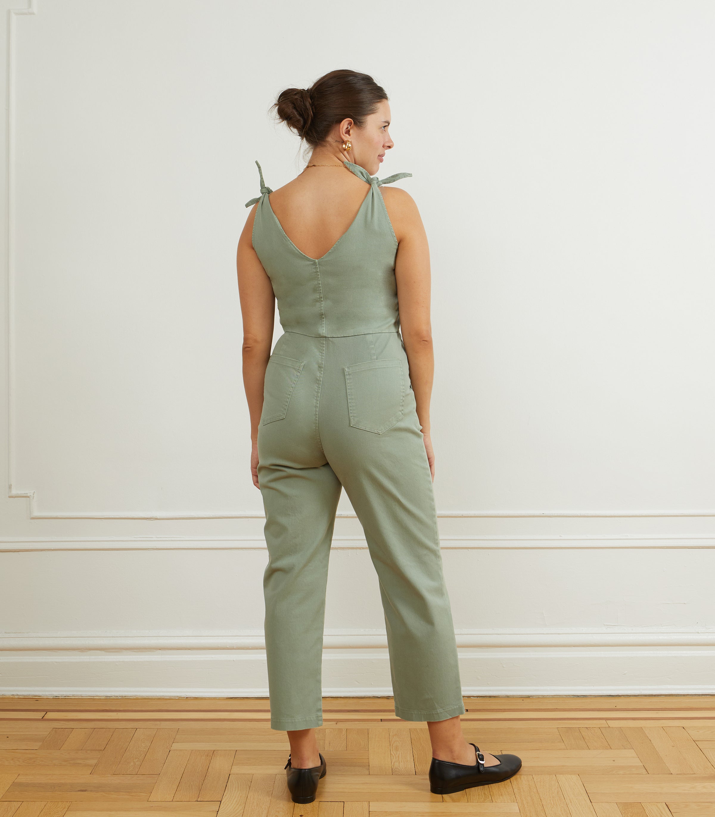 Slate Tie Strap Coveralls - Cardamom