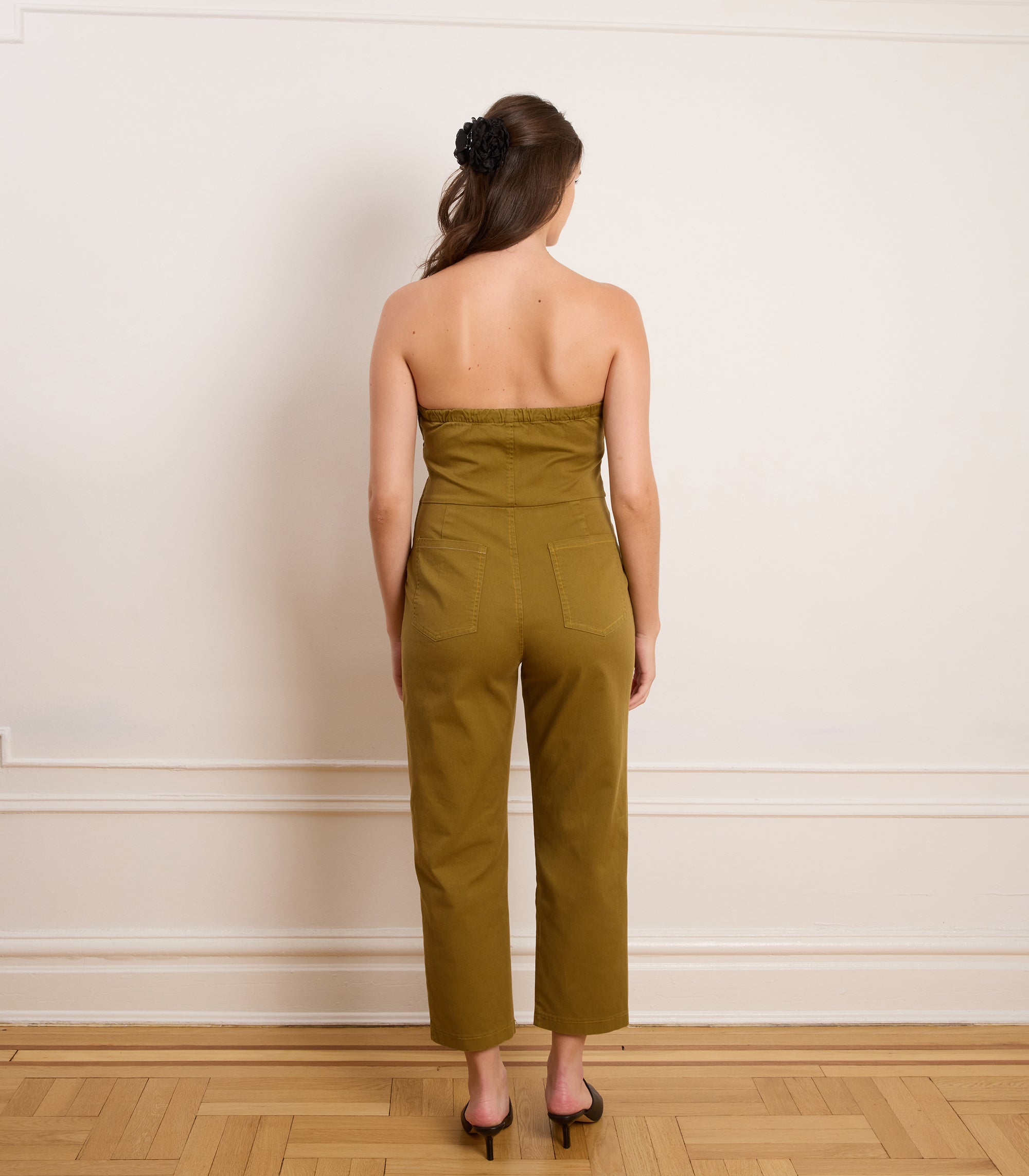 Beverly Strapless Jumpsuit - Chartreuse