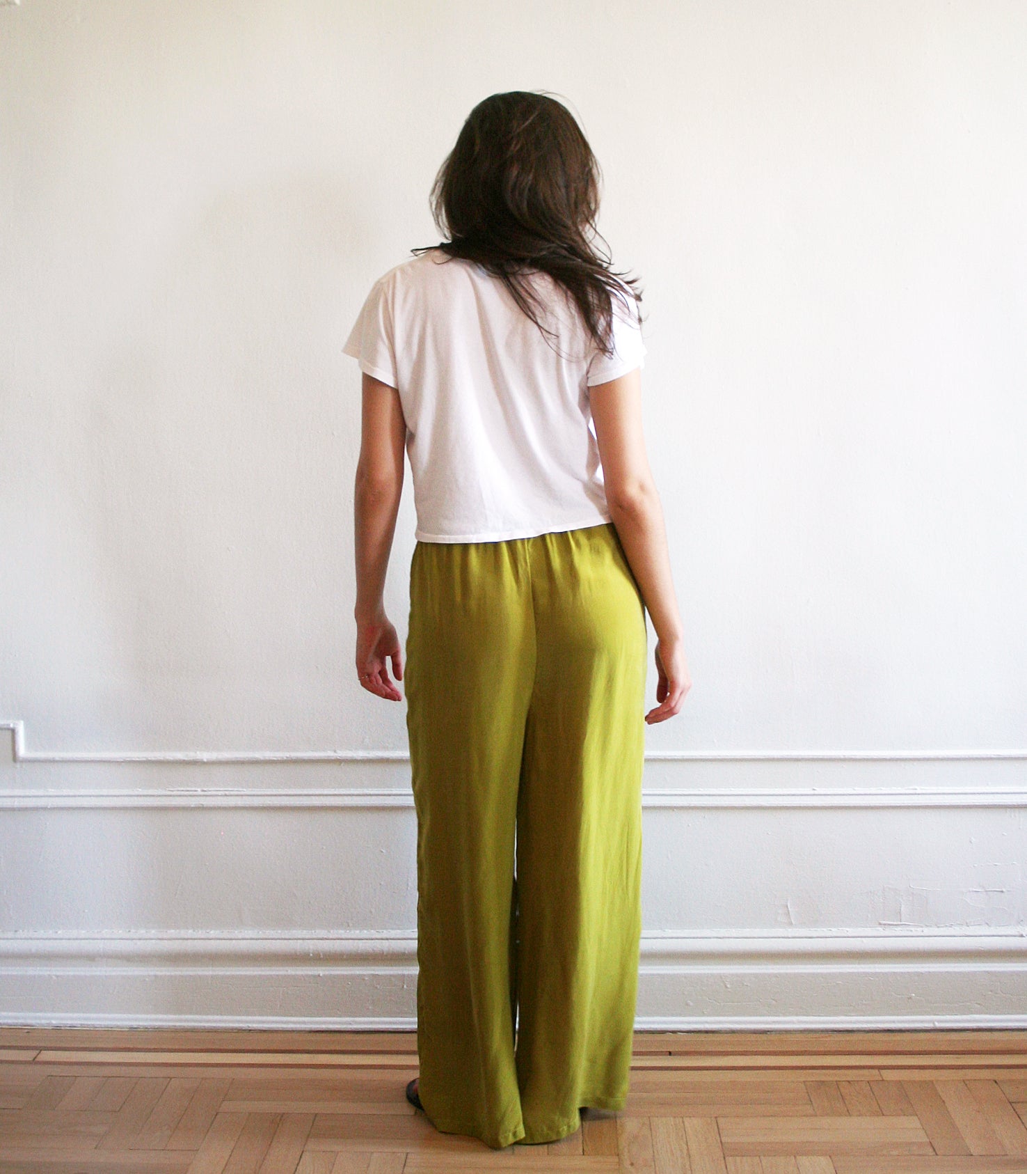 Lana Silky Wide Leg Pants - Citron