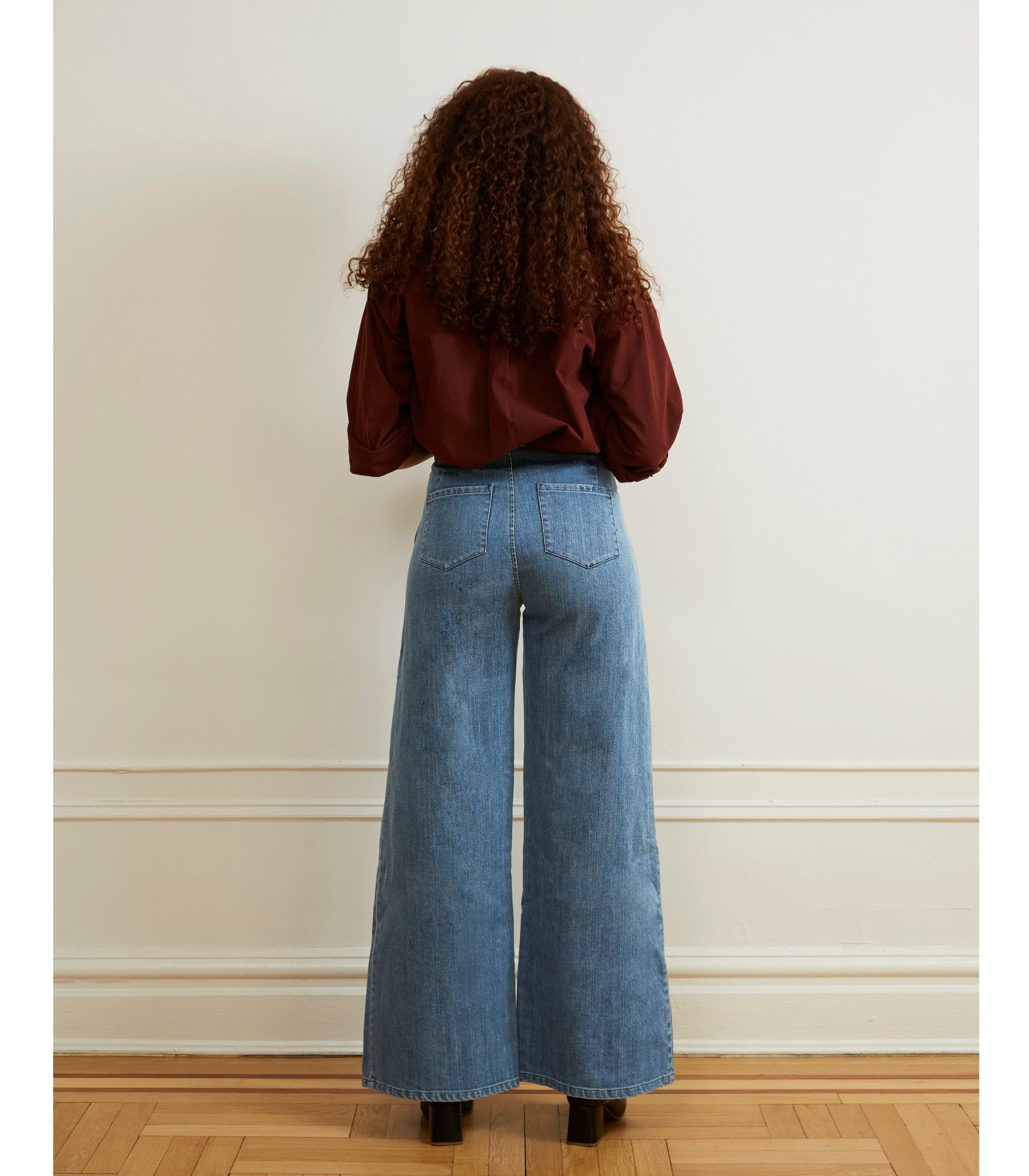 Long Sabrina Wide-Leg Jeans - Light Indigo