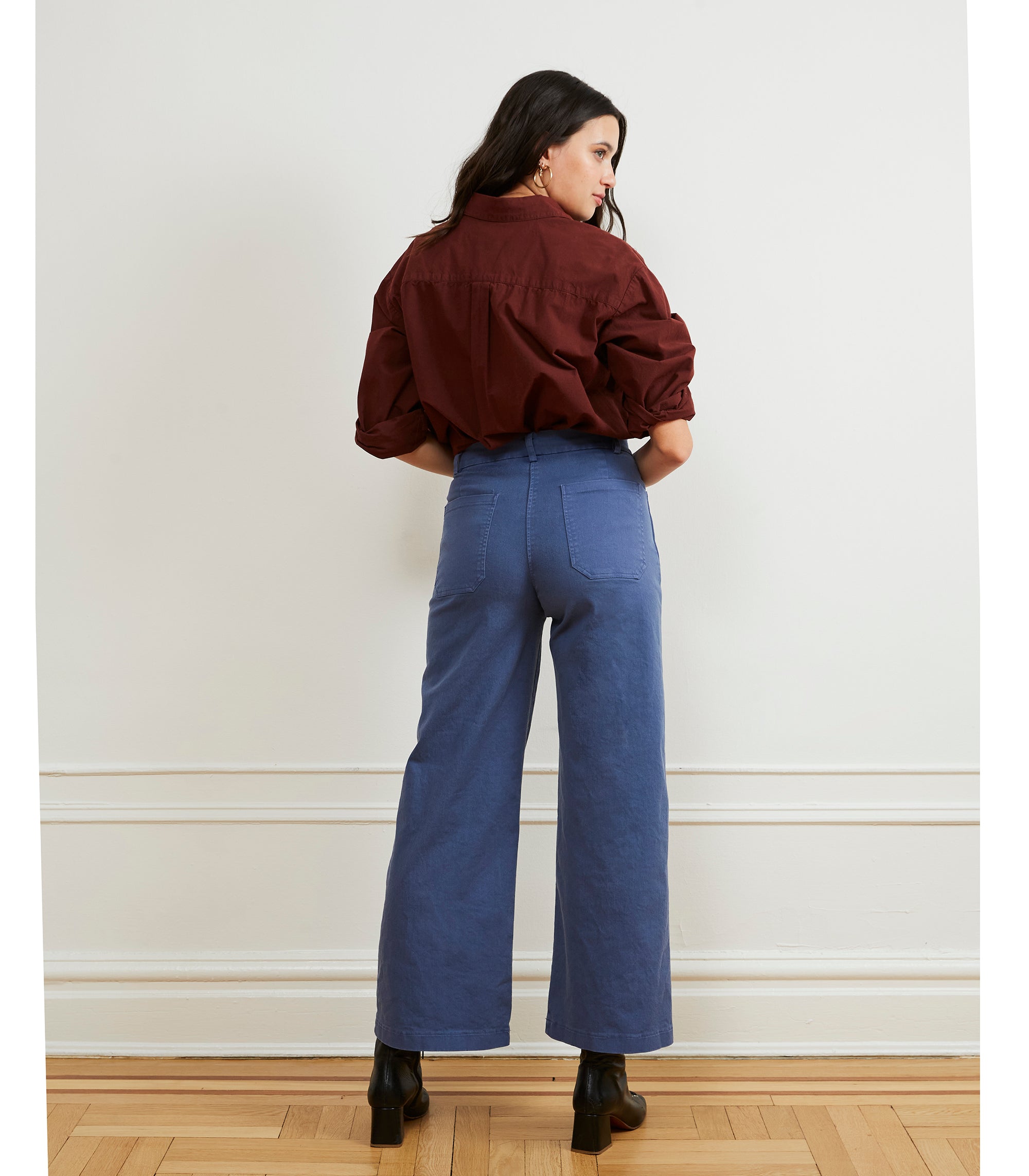 Toni Wide Ankle Pants - Yale Blue