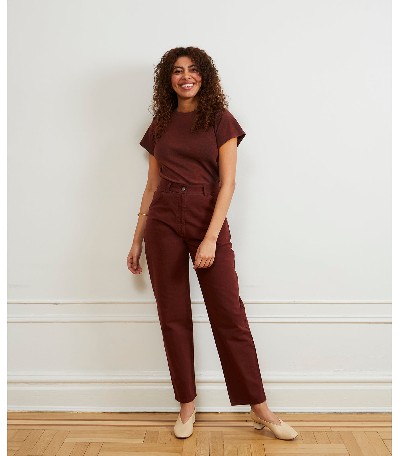 Agnes High Rise Painter Pants - Coffee