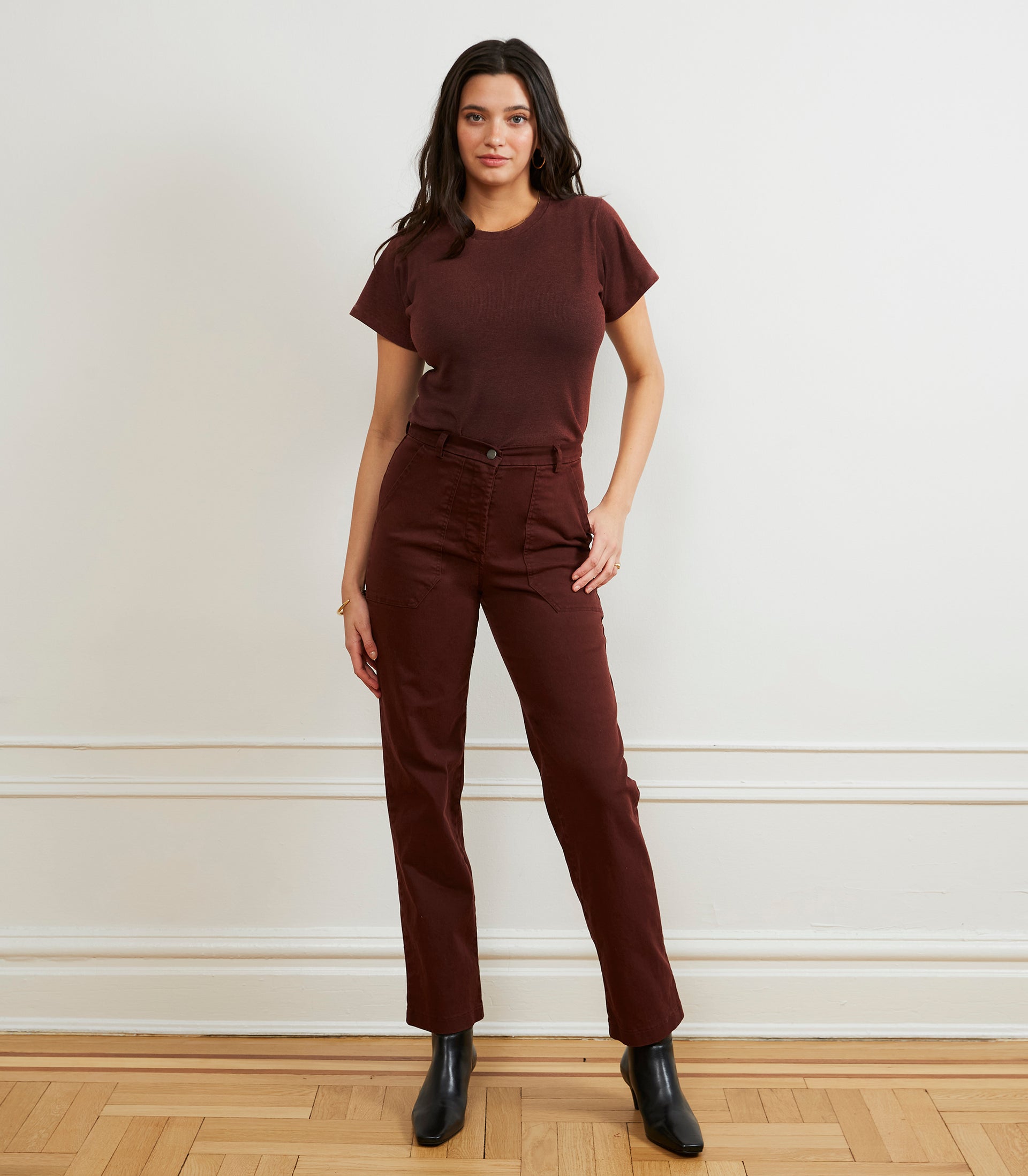 Long James Straight Leg Work Pant Coffee