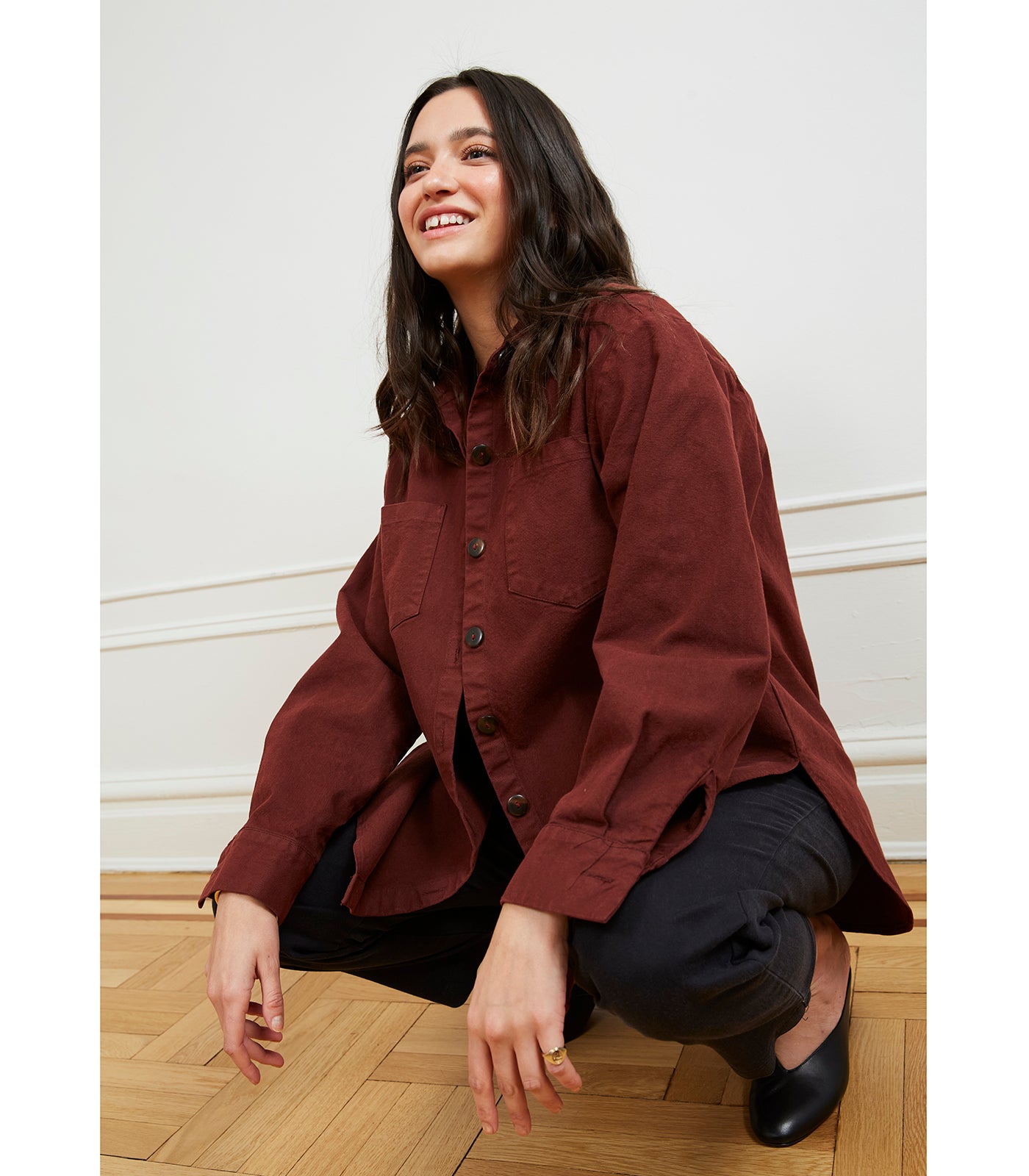 Sonia Oversized Heavy Weight Top - Coffee