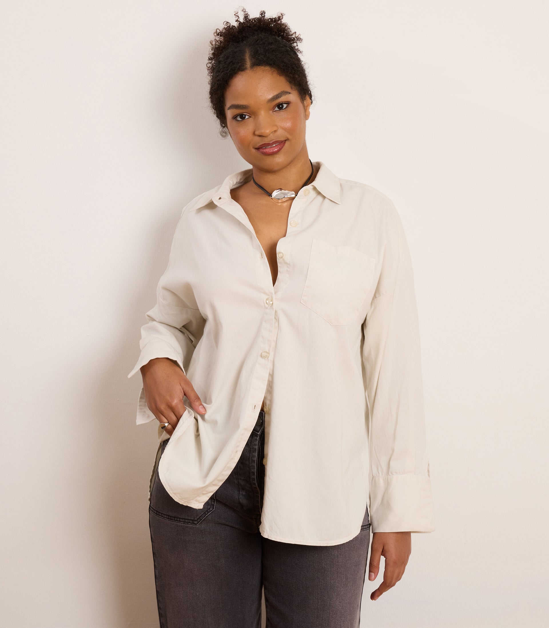 Daisy Oversized Button Up