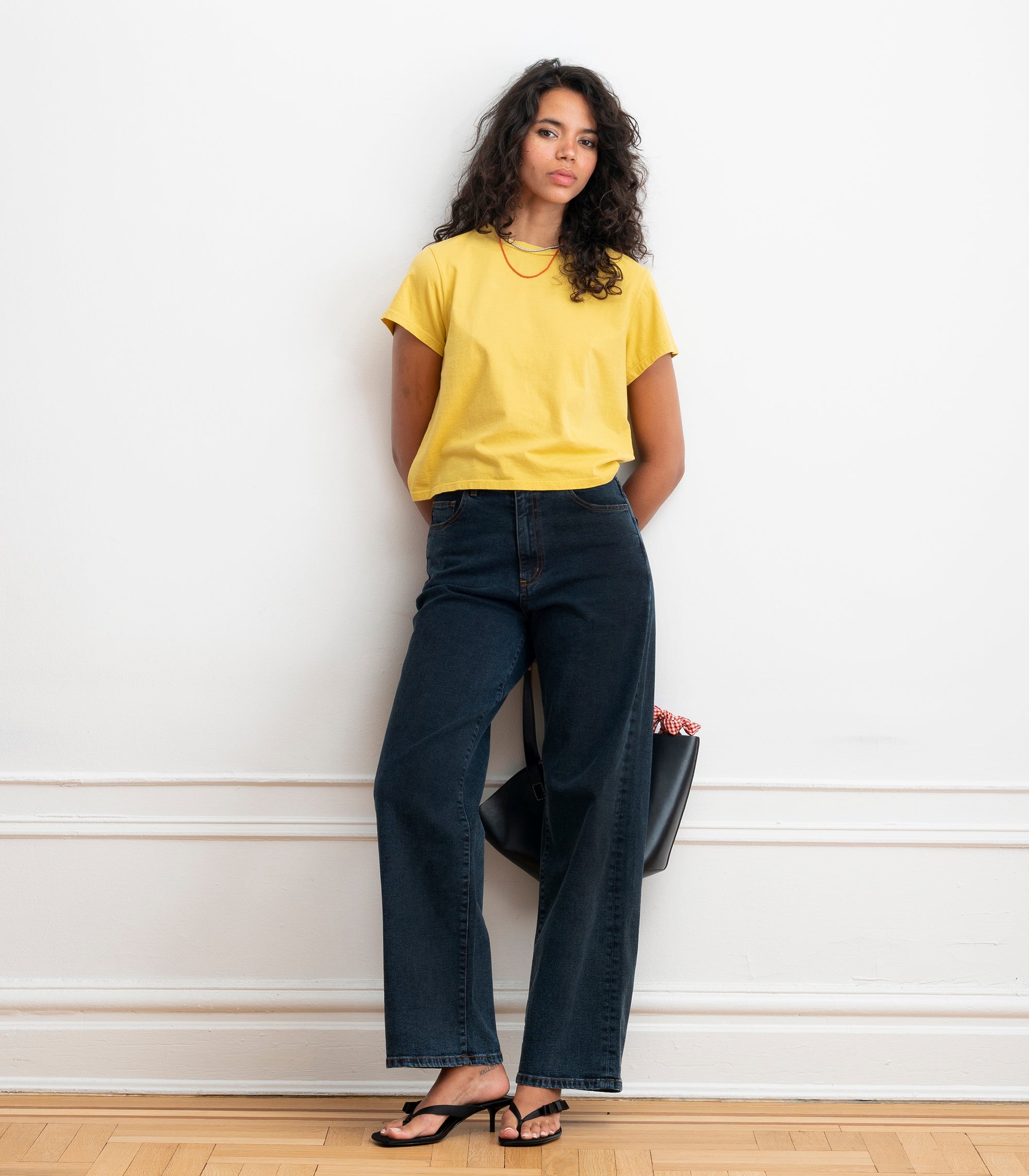 Francois High Rise Wide Leg Jeans - New York Dark