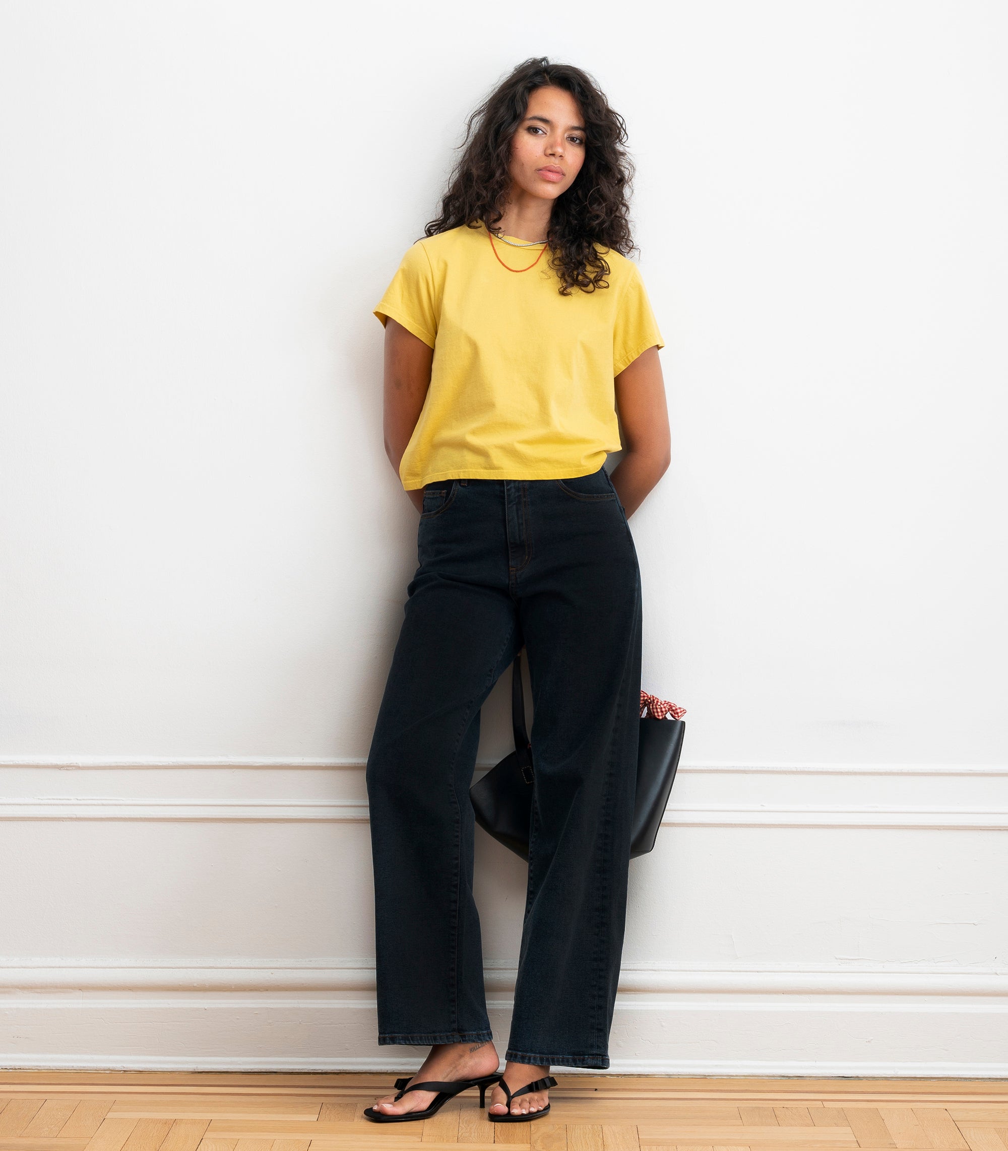 Francois High Rise Wide Leg Jeans - New York Dark
