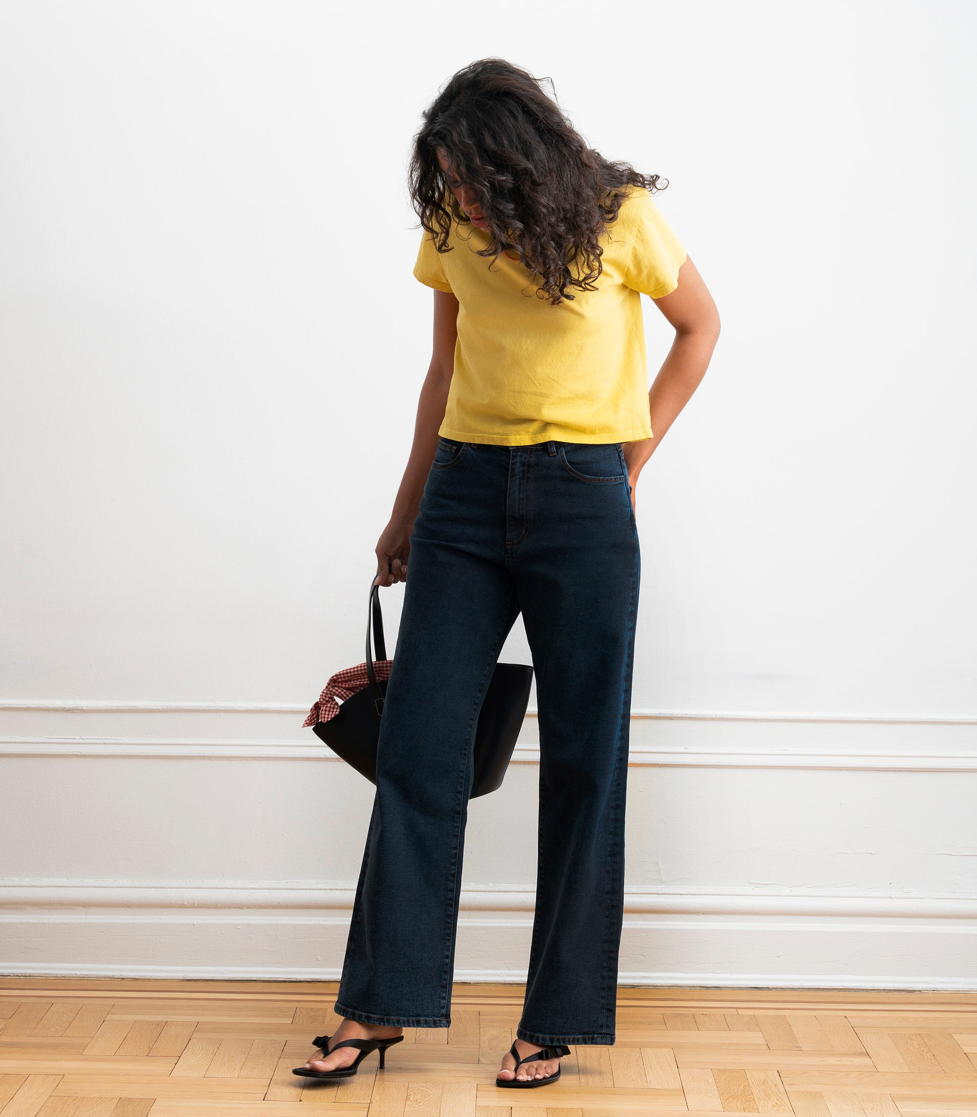 Francois High Rise Wide Leg Jeans - New York Dark