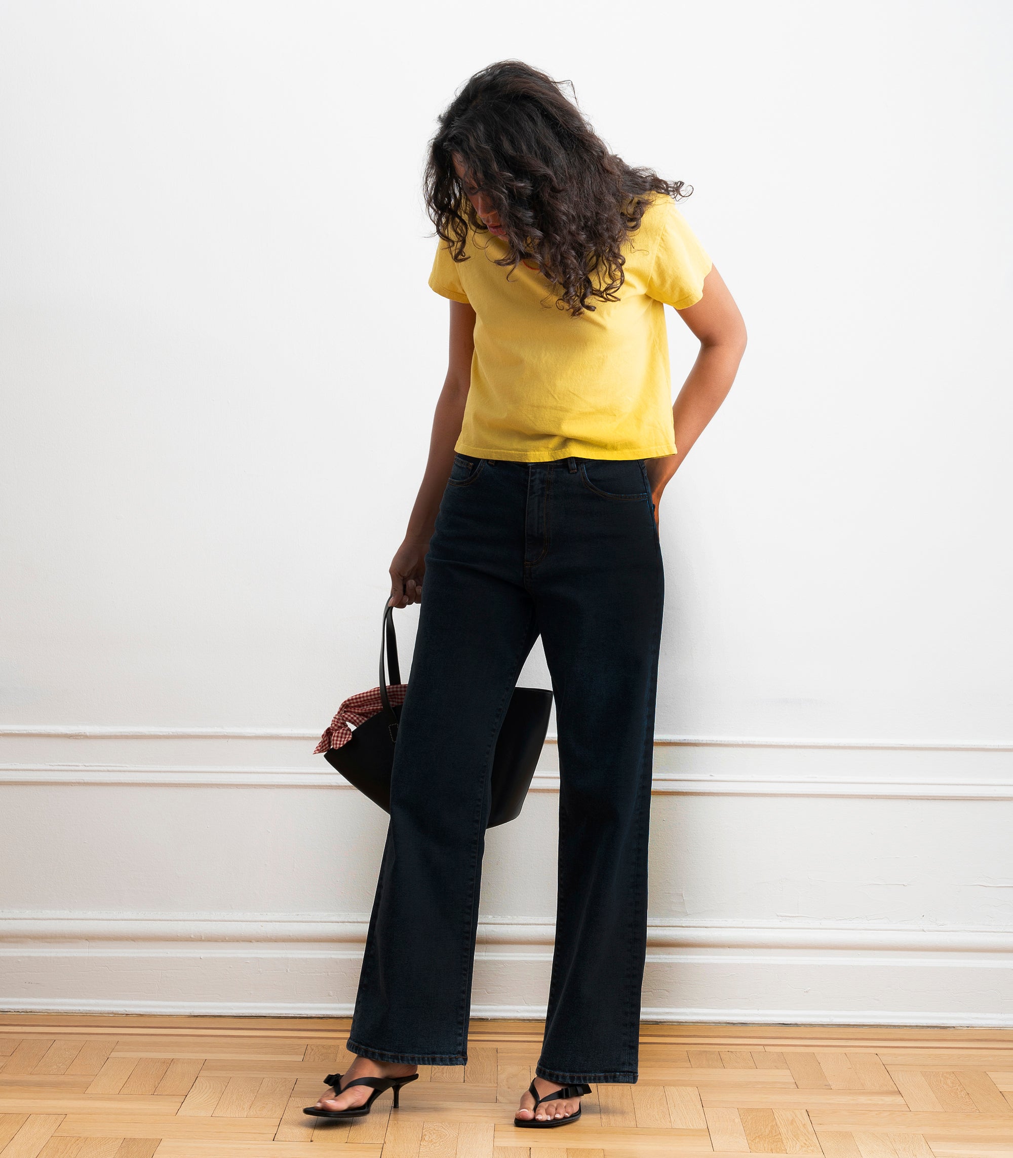 Francois High Rise Wide Leg Jeans - New York Dark