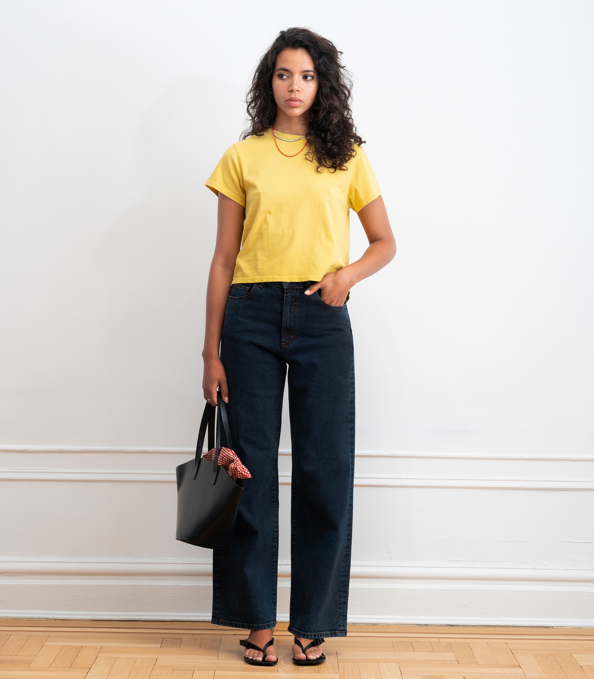 Francois High Rise Wide Leg Jeans - New York Dark