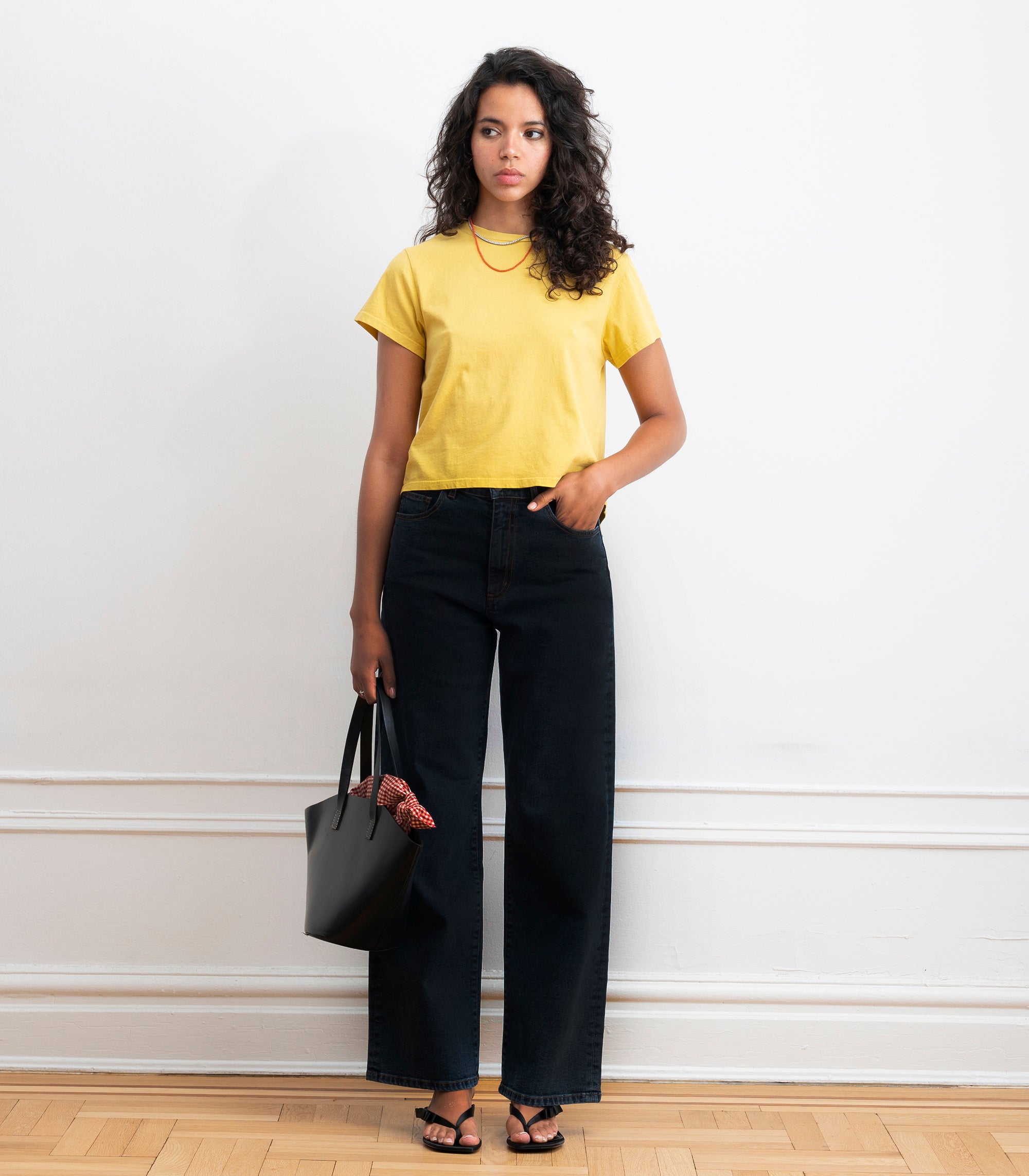 Francois High Rise Wide Leg Jeans - New York Dark