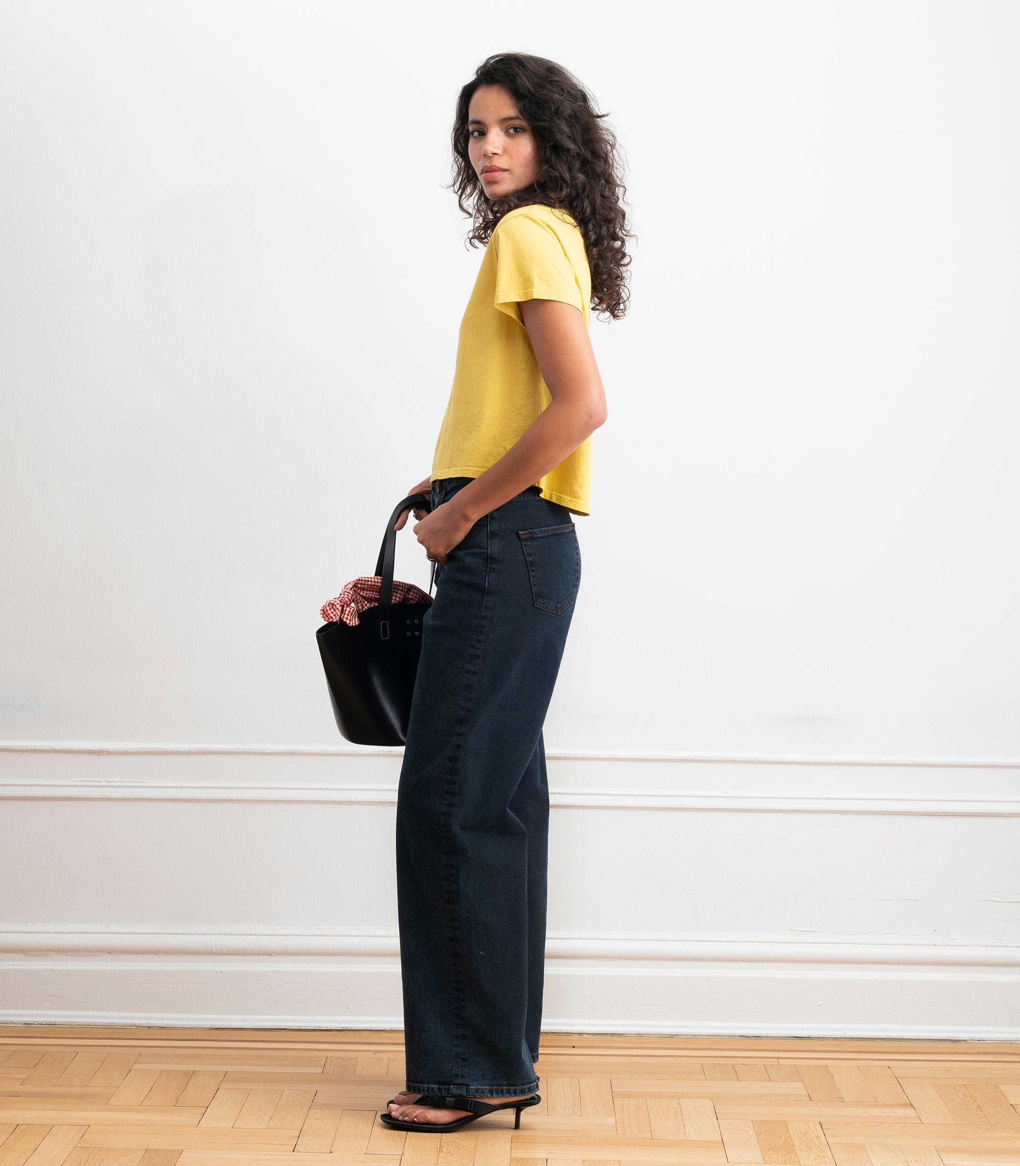 Francois High Rise Wide Leg Jeans - New York Dark