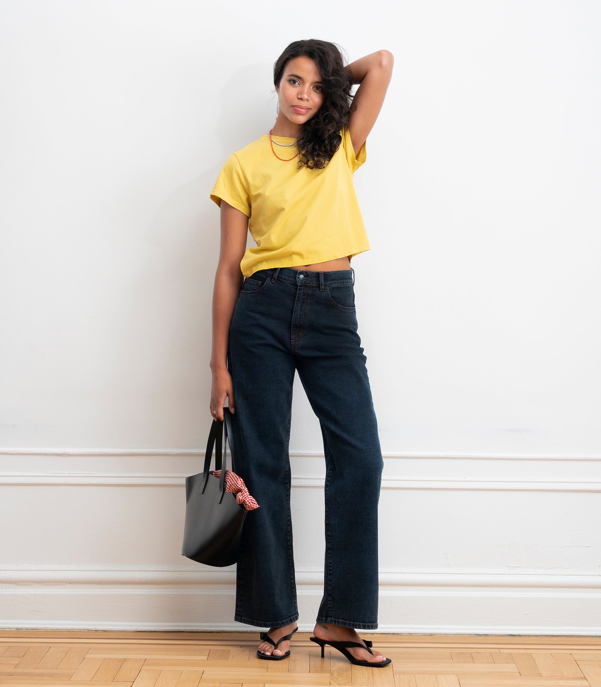 Francois High Rise Wide Leg Jeans - New York Dark