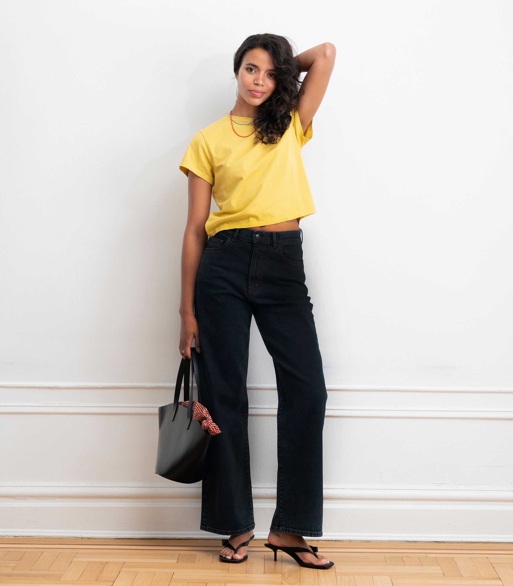 Francois High Rise Wide Leg Jeans - New York Dark