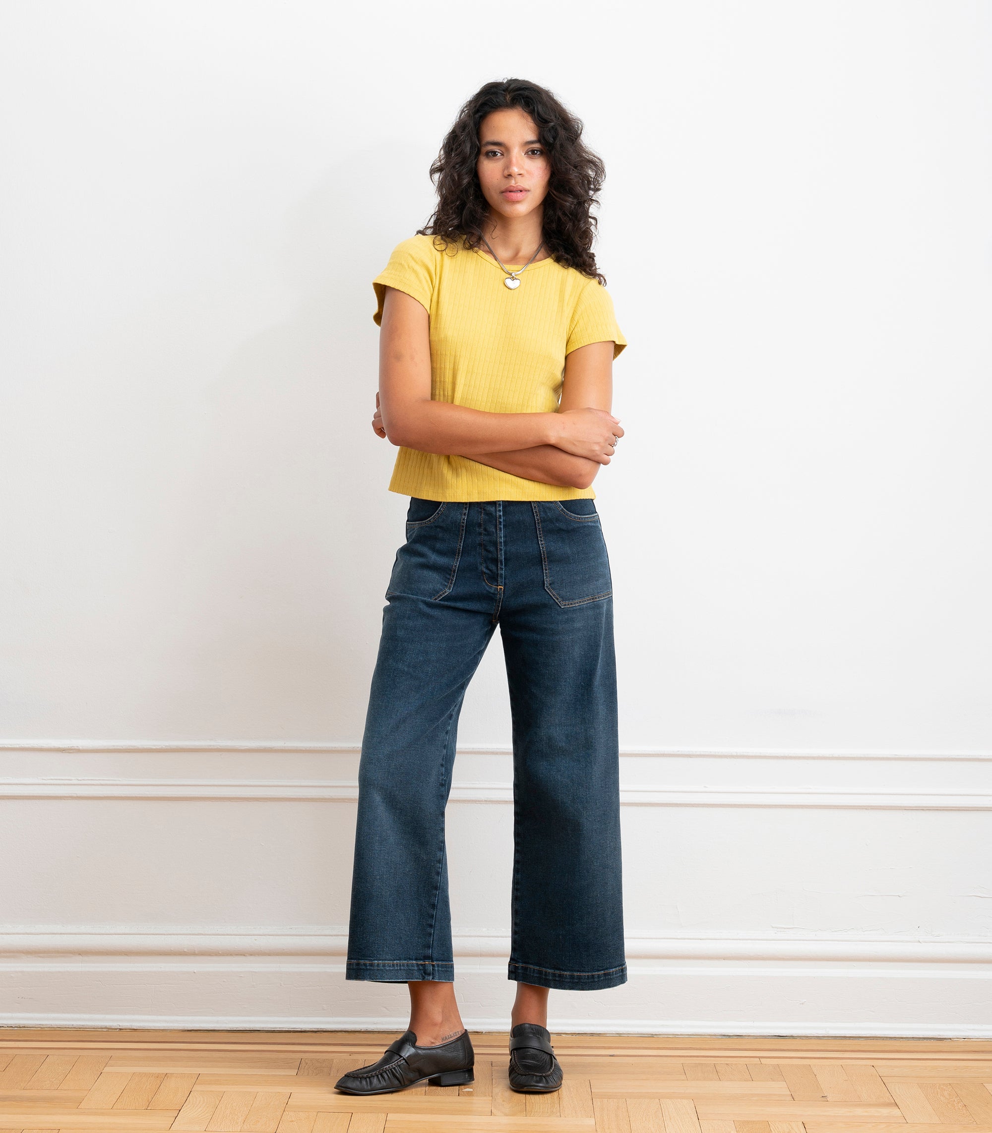 Miranda Pointelle Tee - Daffodil