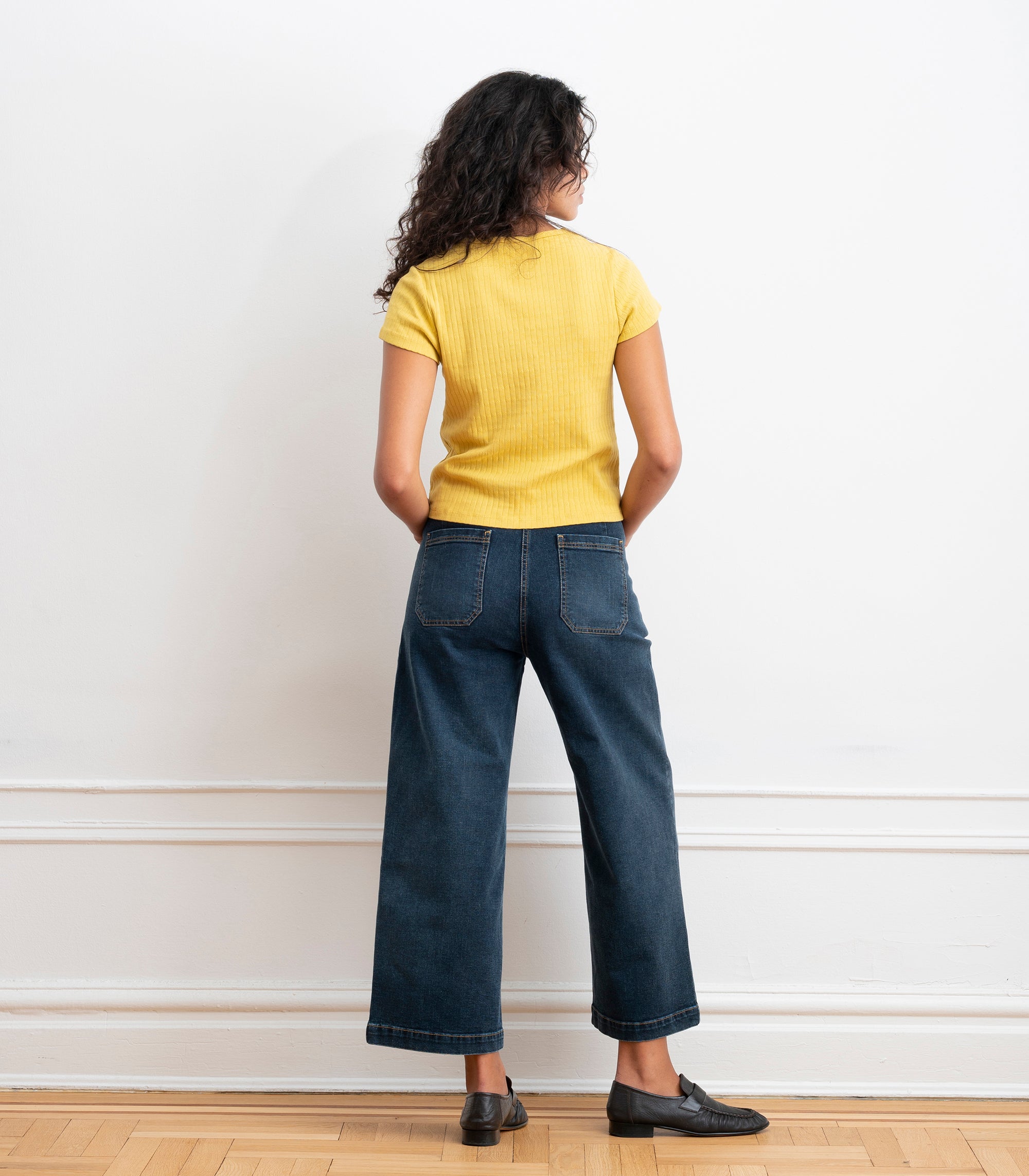 Miranda Pointelle Tee - Daffodil