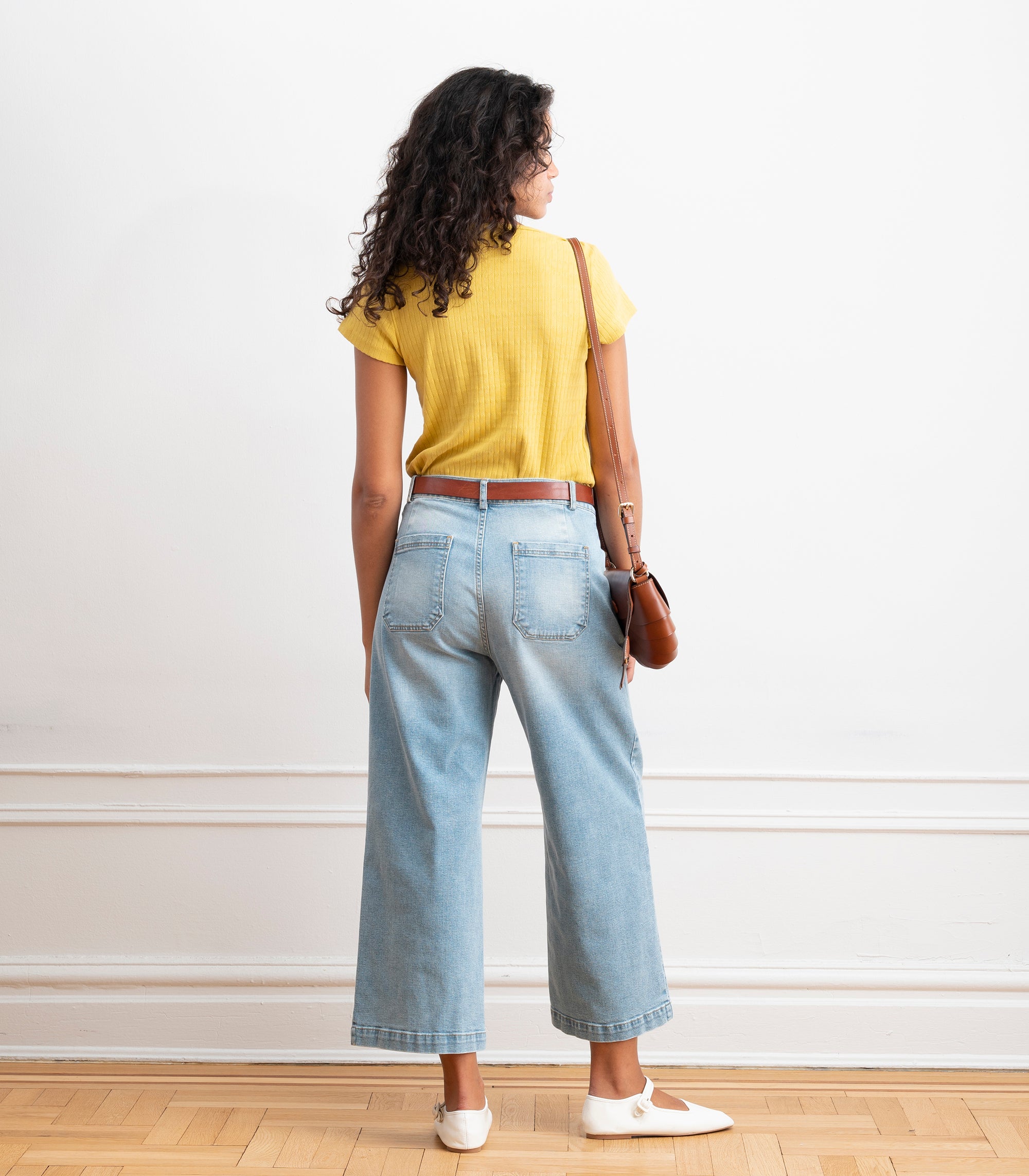 Miranda Pointelle Tee - Daffodil