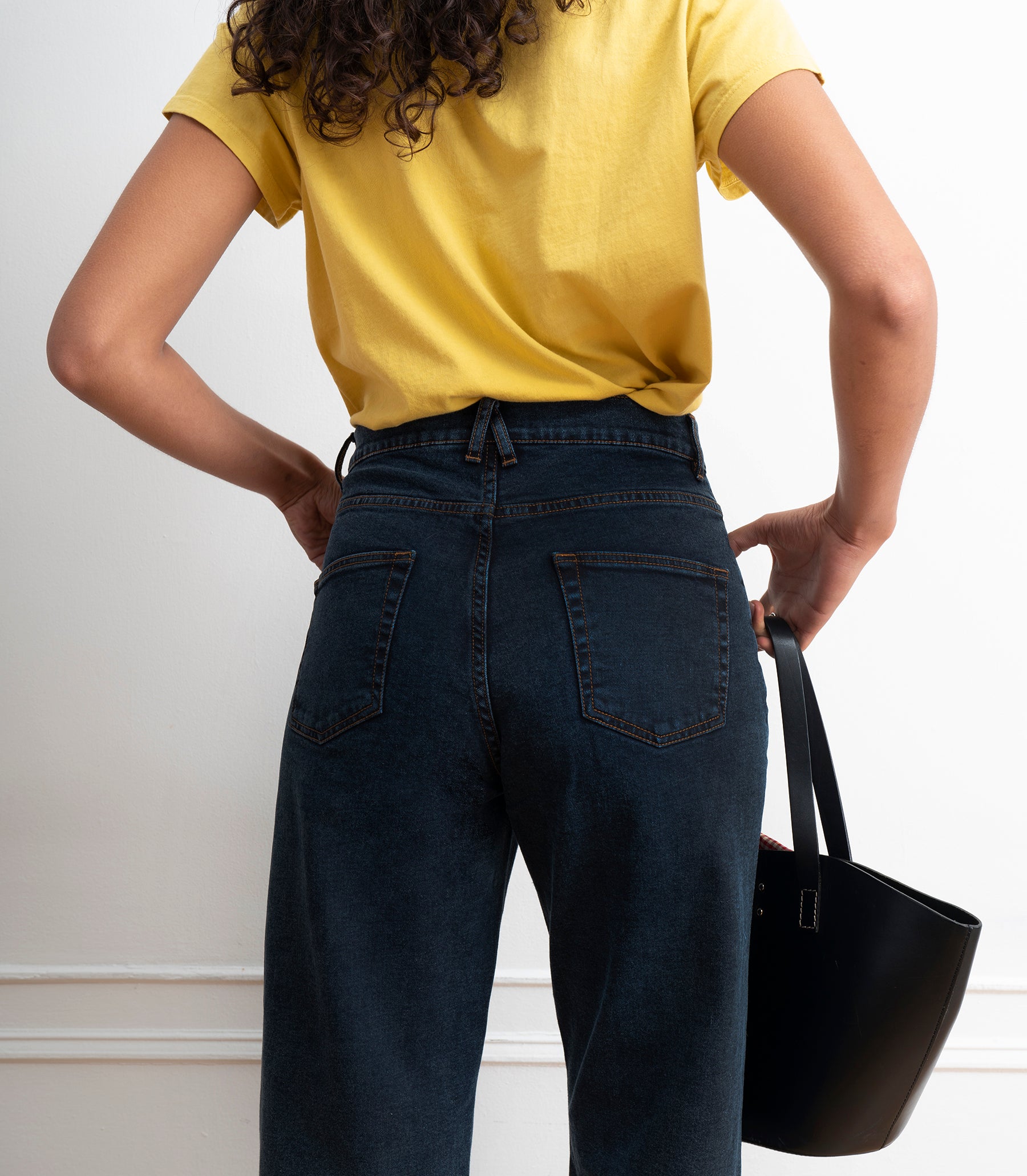 Francois High Rise Wide Leg Jeans - New York Dark